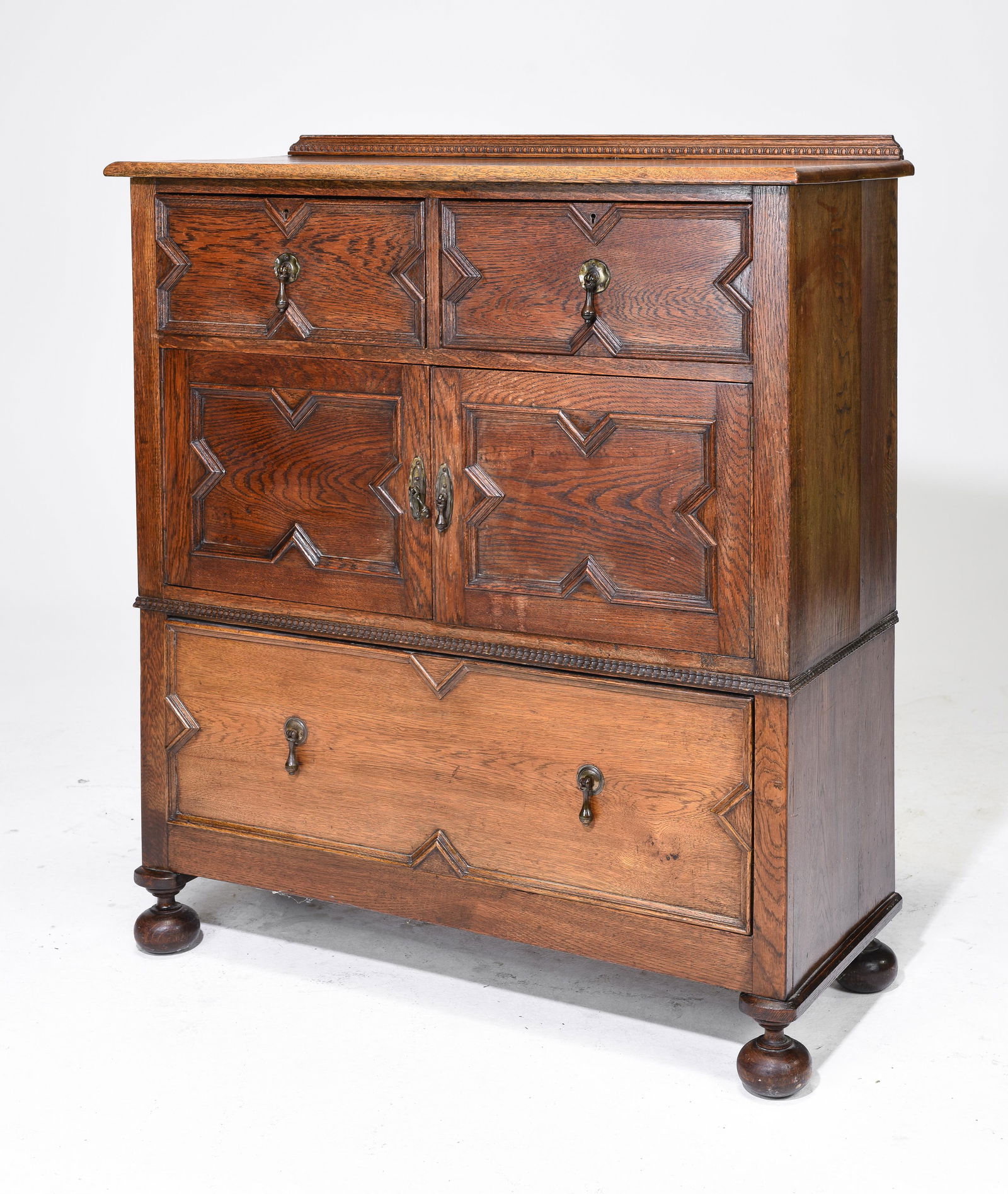 Jacobean Oak Chest / Cabinet c.1890's-1920's (1 of 6)