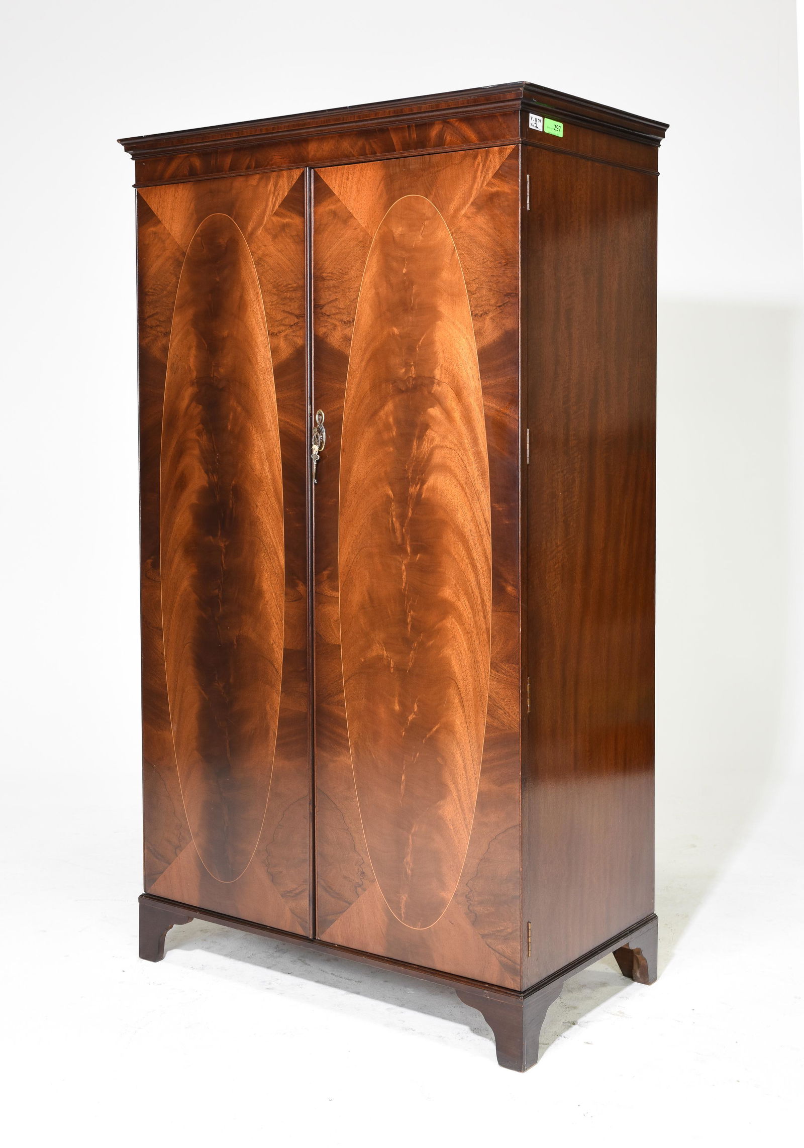 British Mahogany Double Door Robe c.1920's-30's (1 of 3)