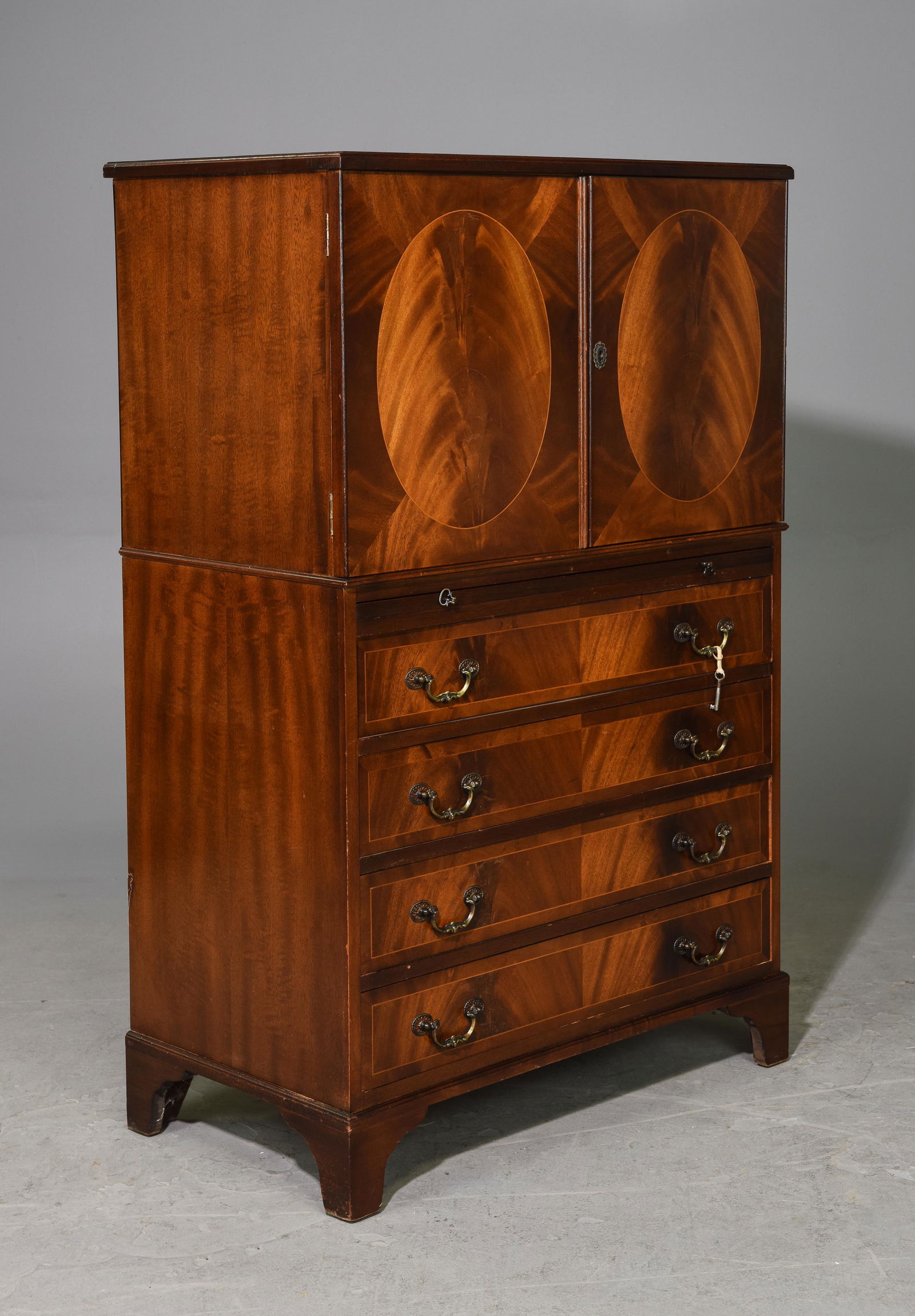 British Mahogany Tallboy c.1920's-30's (1 of 3)