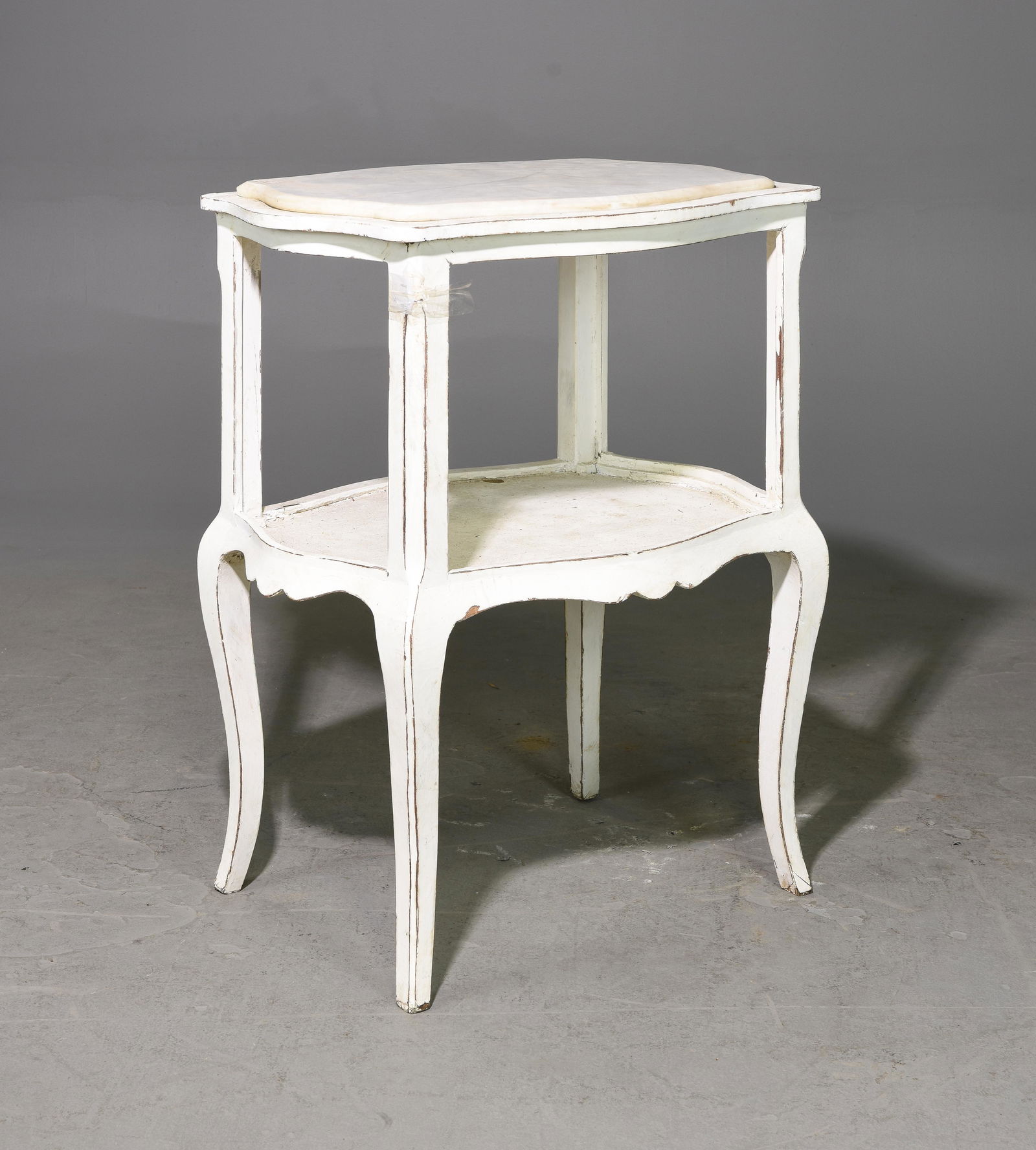 Painted Marble Top Occasional Table #2 (1 of 3)