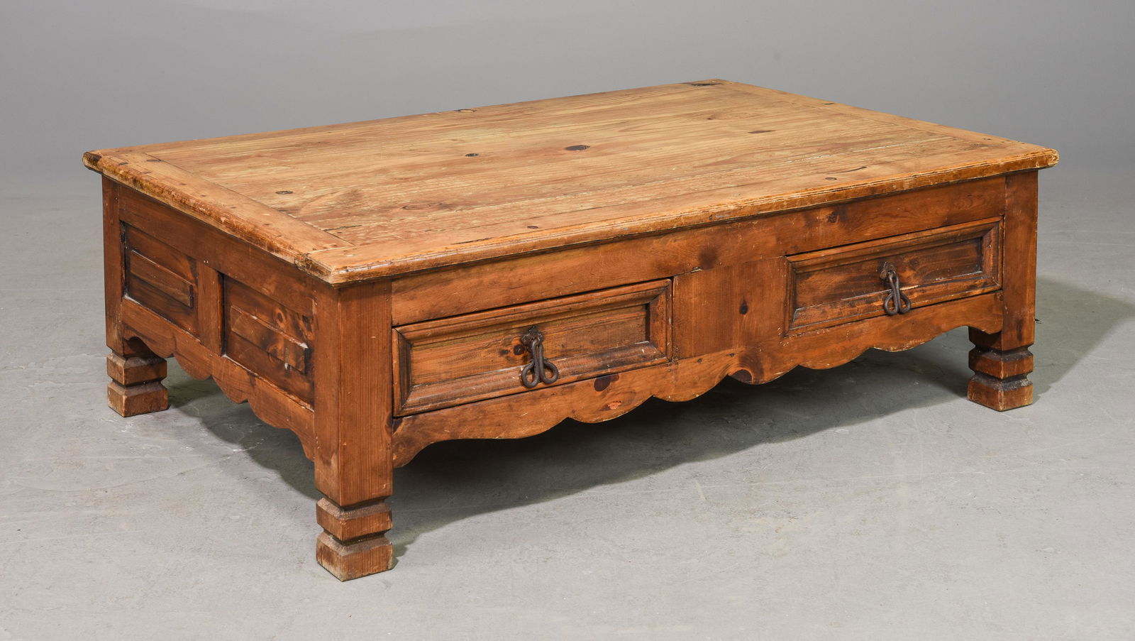 Rustic Pine 2 Drawer Coffee Table (1 of 3)