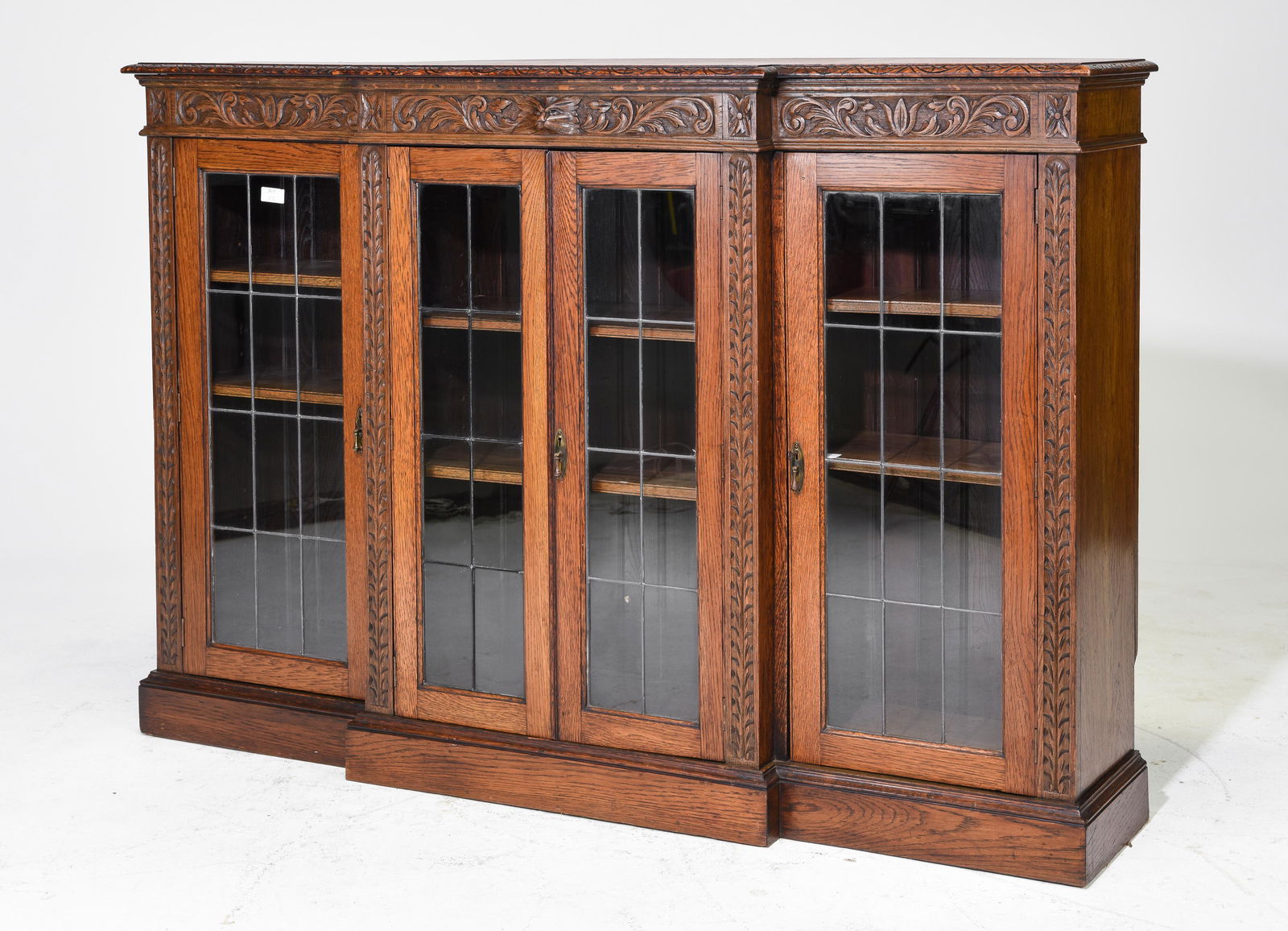 British Carved Oak Bookcase c.1890's-1920's (1 of 4)