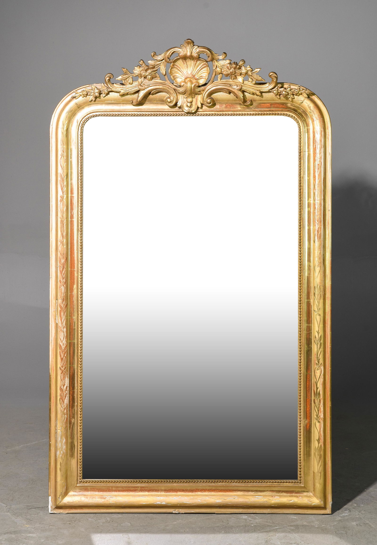 Louis Philippe Style Gold Gilt / Painted Mirror (1 of 5)