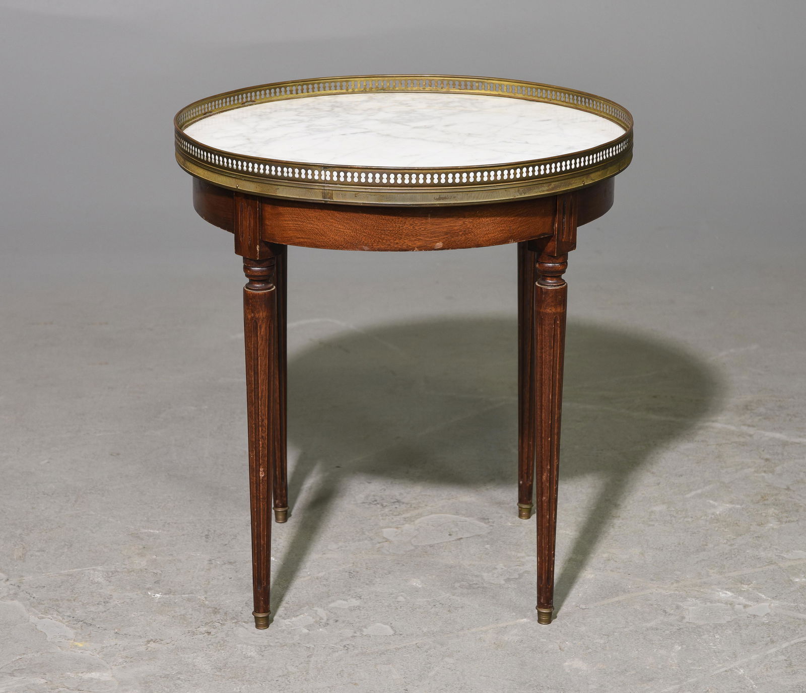 Louis XVI Style White Marble Top Small Table (1 of 2)