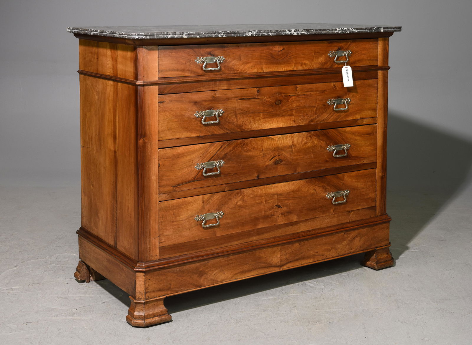 Louis Philippe Style Walnut Marble Top Commode (1 of 5)