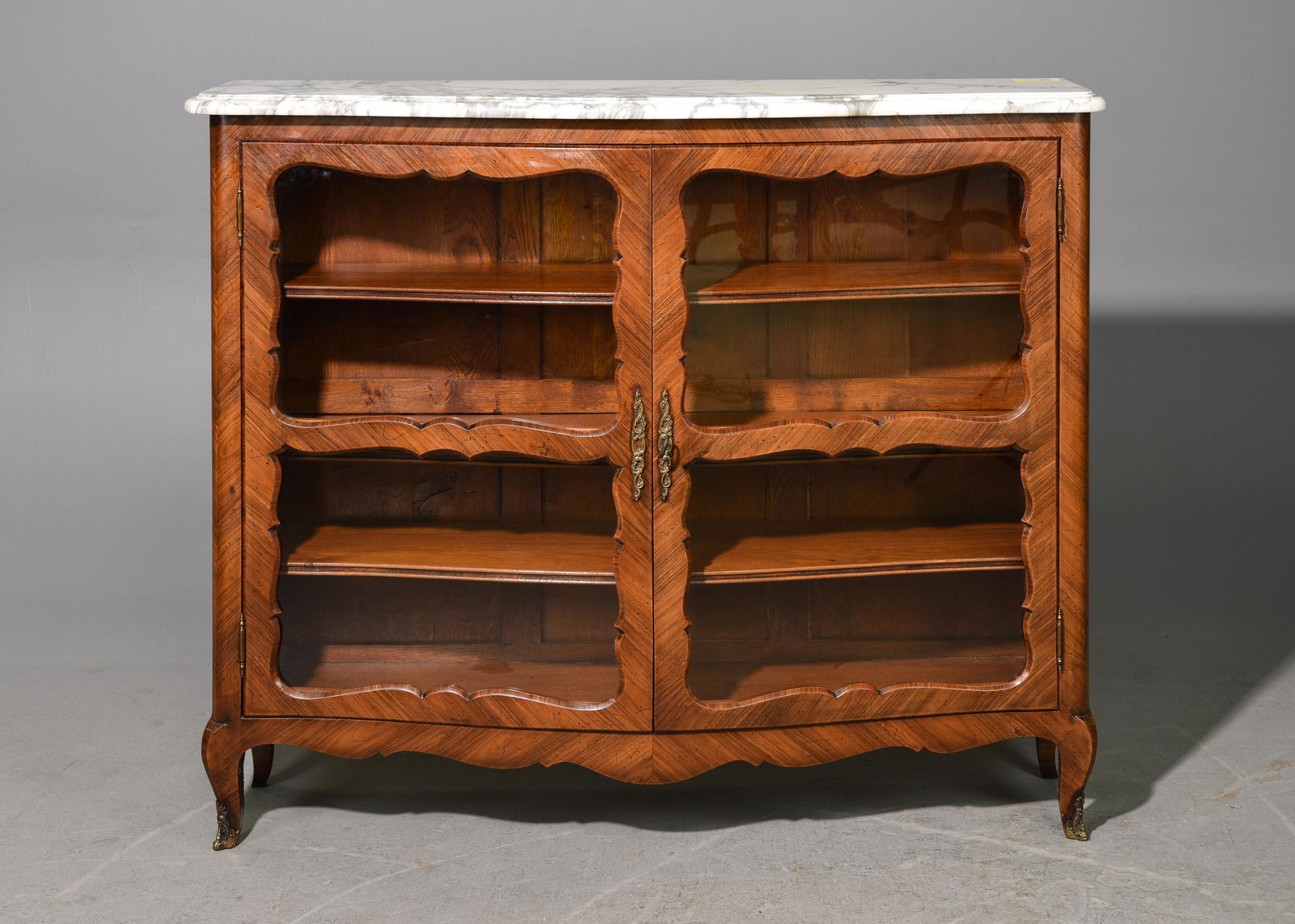 French White Marble Top Narrow Bookcase (1 of 6)