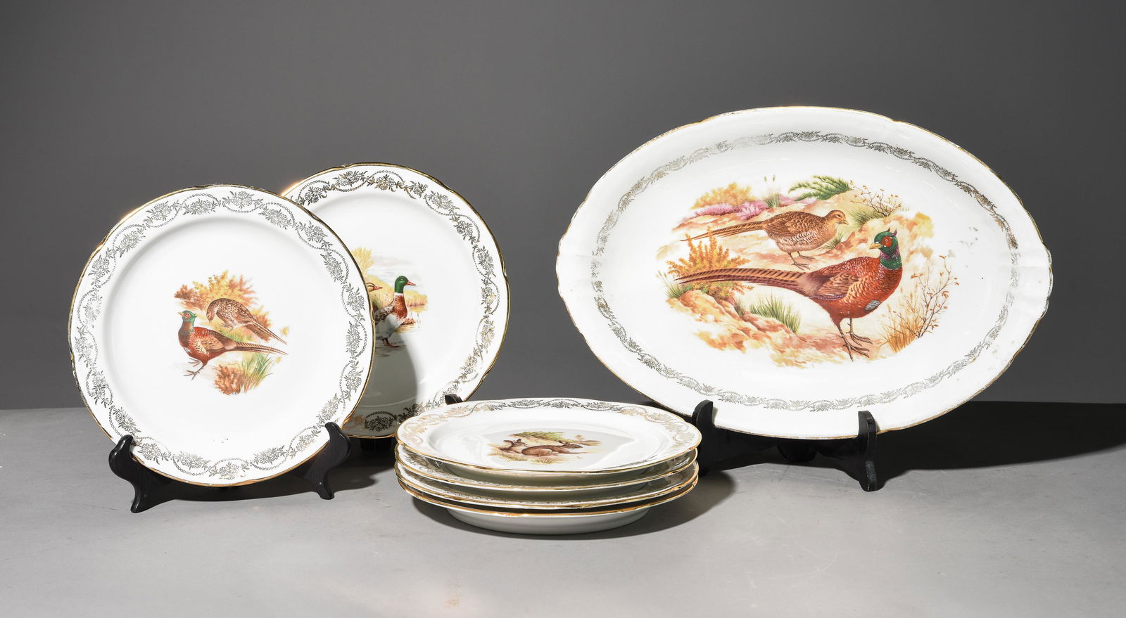 7pc French Hunting Platter & Plates (1 of 6)