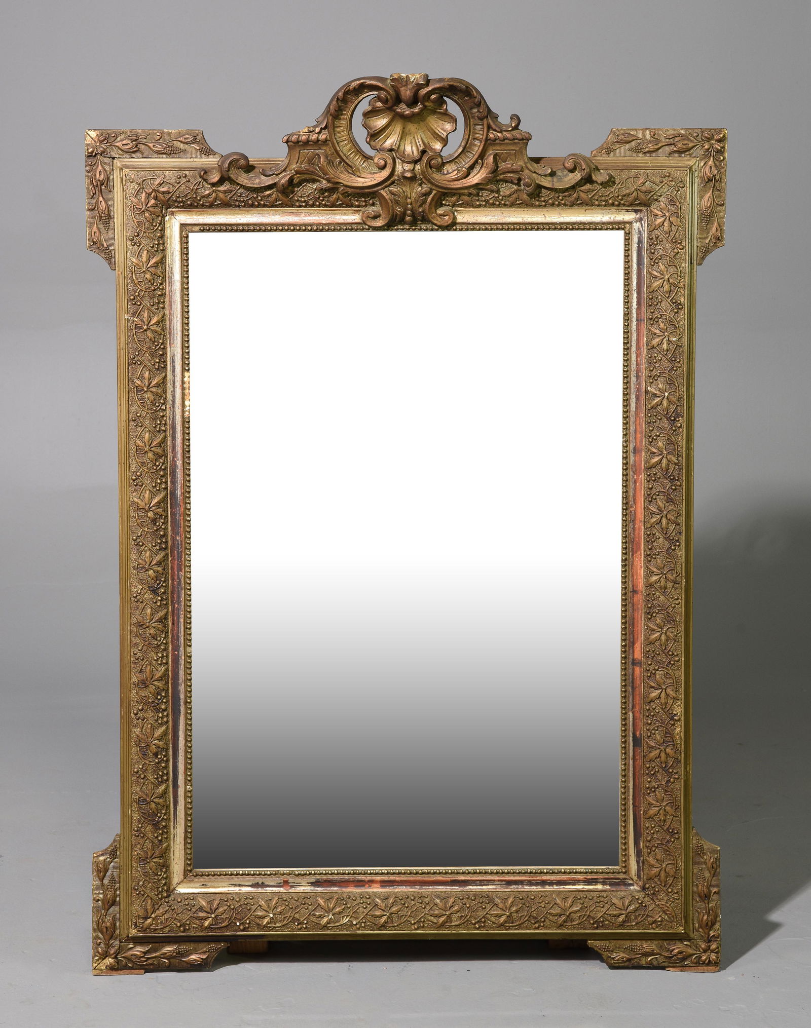 Louis XVI Style Gold Framed Beveled Mirror (1 of 4)