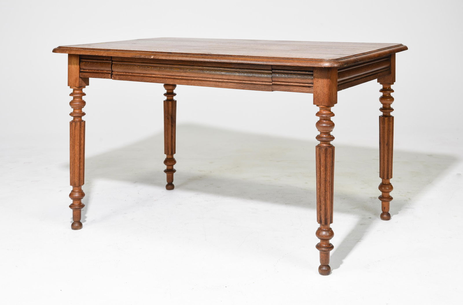 Louis Philippe Style Oak Single Drawer Table (1 of 4)