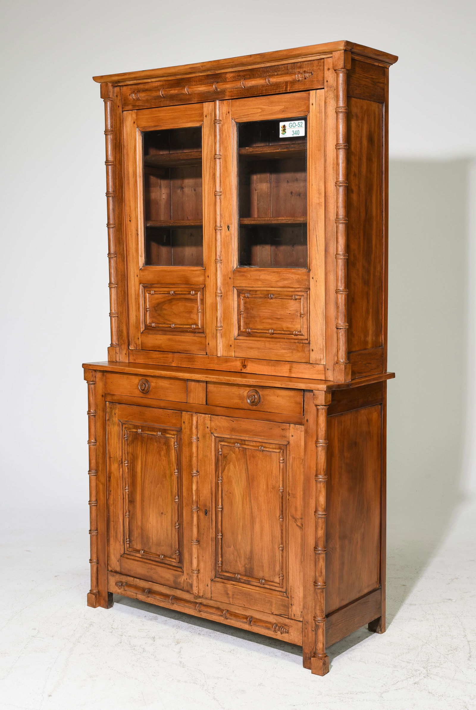 Faux Bamboo Bookcase / Cupboard (1 of 3)