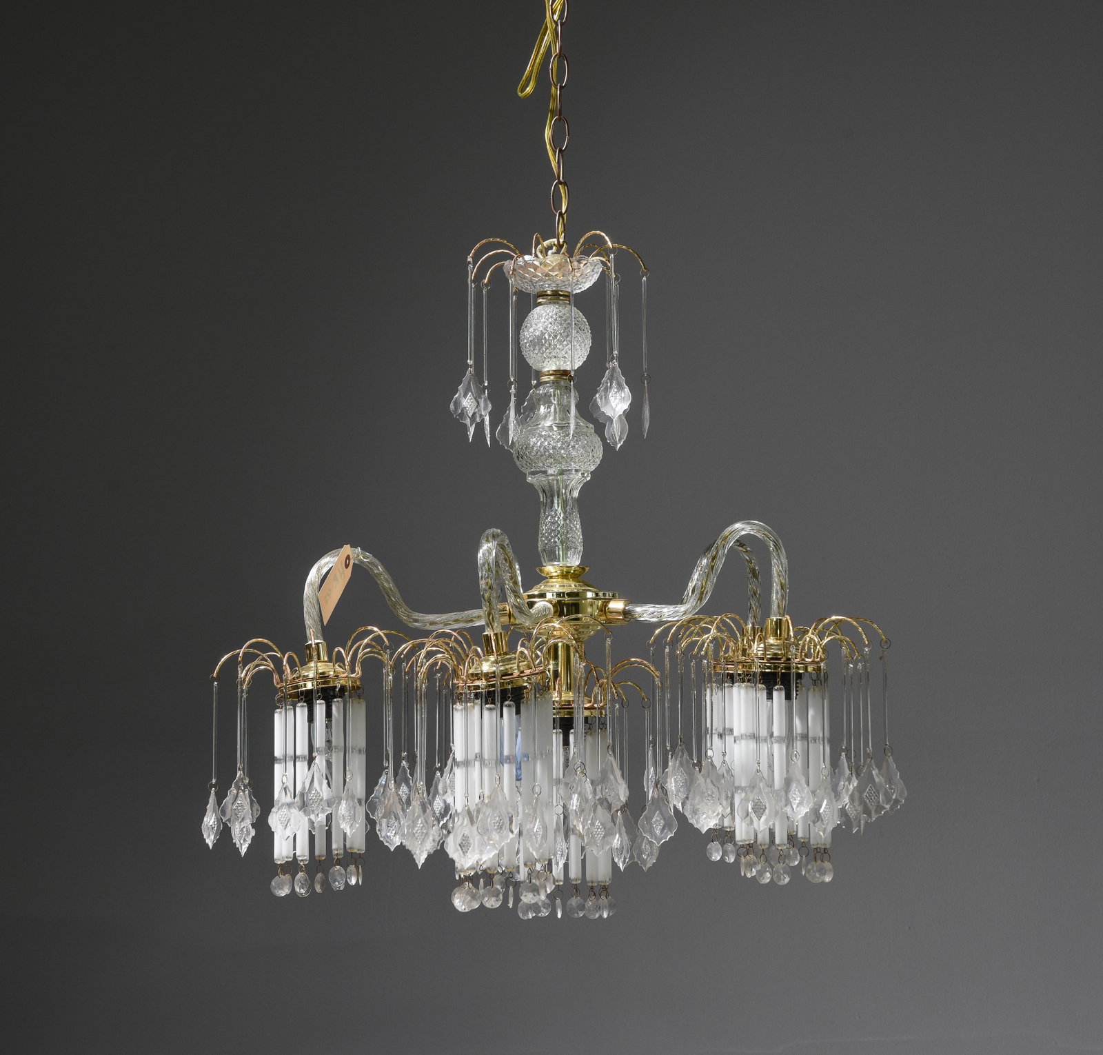 Italian Style 6 Light Chandelier: Italian Style 6 Light Chandelier - 28 in tall x 27 inch diameter