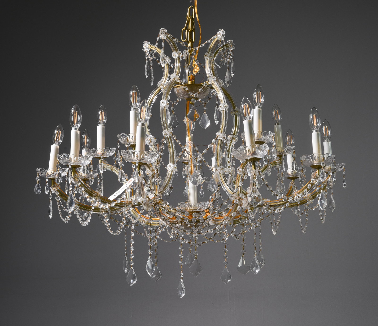 Italian Maria Theresa Style Chandelier #1: Italian Maria Theresa Style Chandelier - 31 in tall x 40 inch diameter