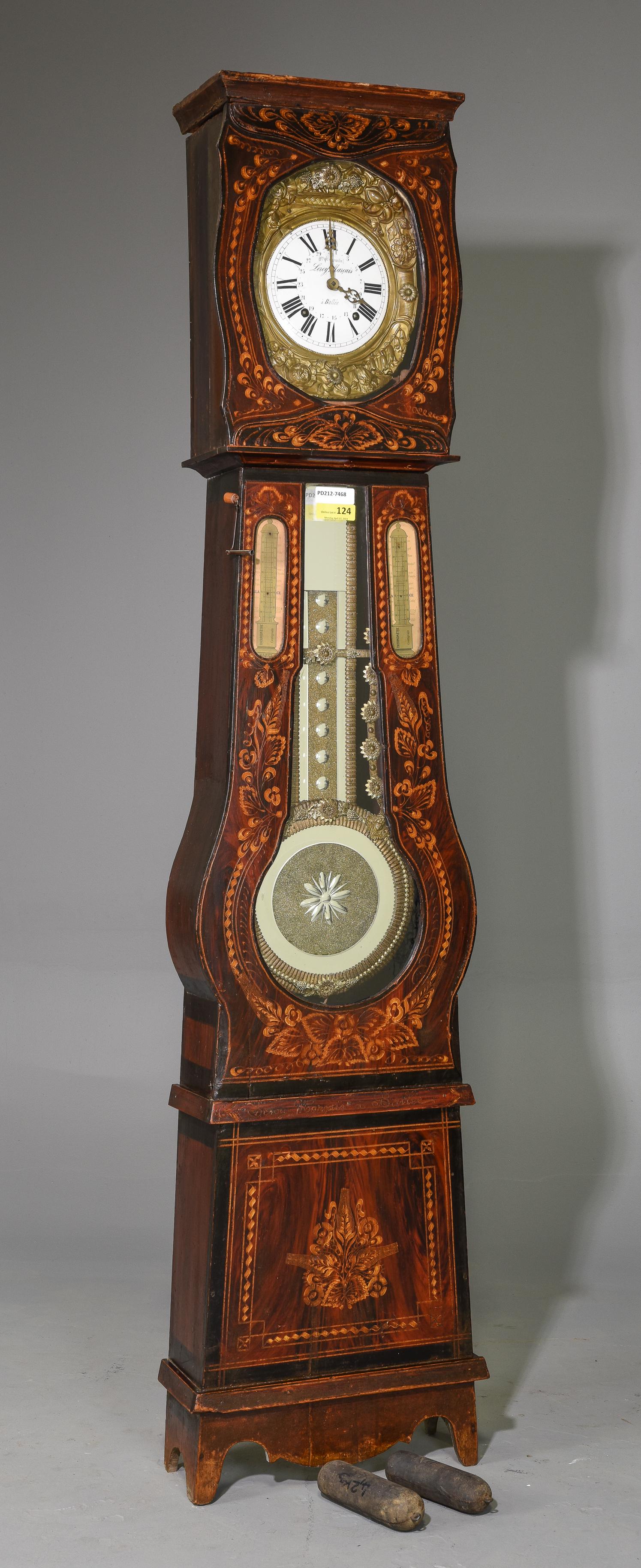French Banjo Shaped Grandfather Clock #2 (1 of 5)