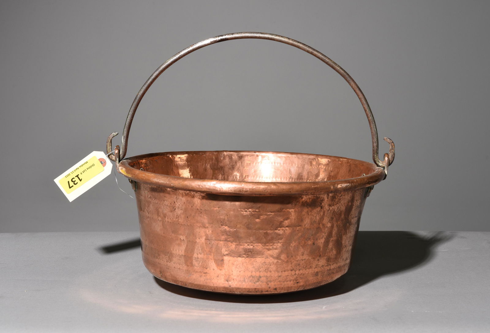 French Polished Copper Jam Pan with Iron Handle (1 of 3)