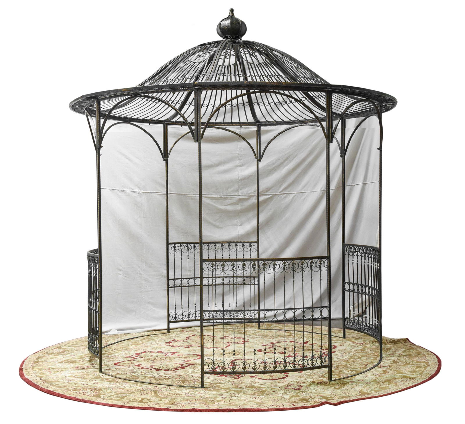 English Large Round Metal Gazebo (1 of 3)