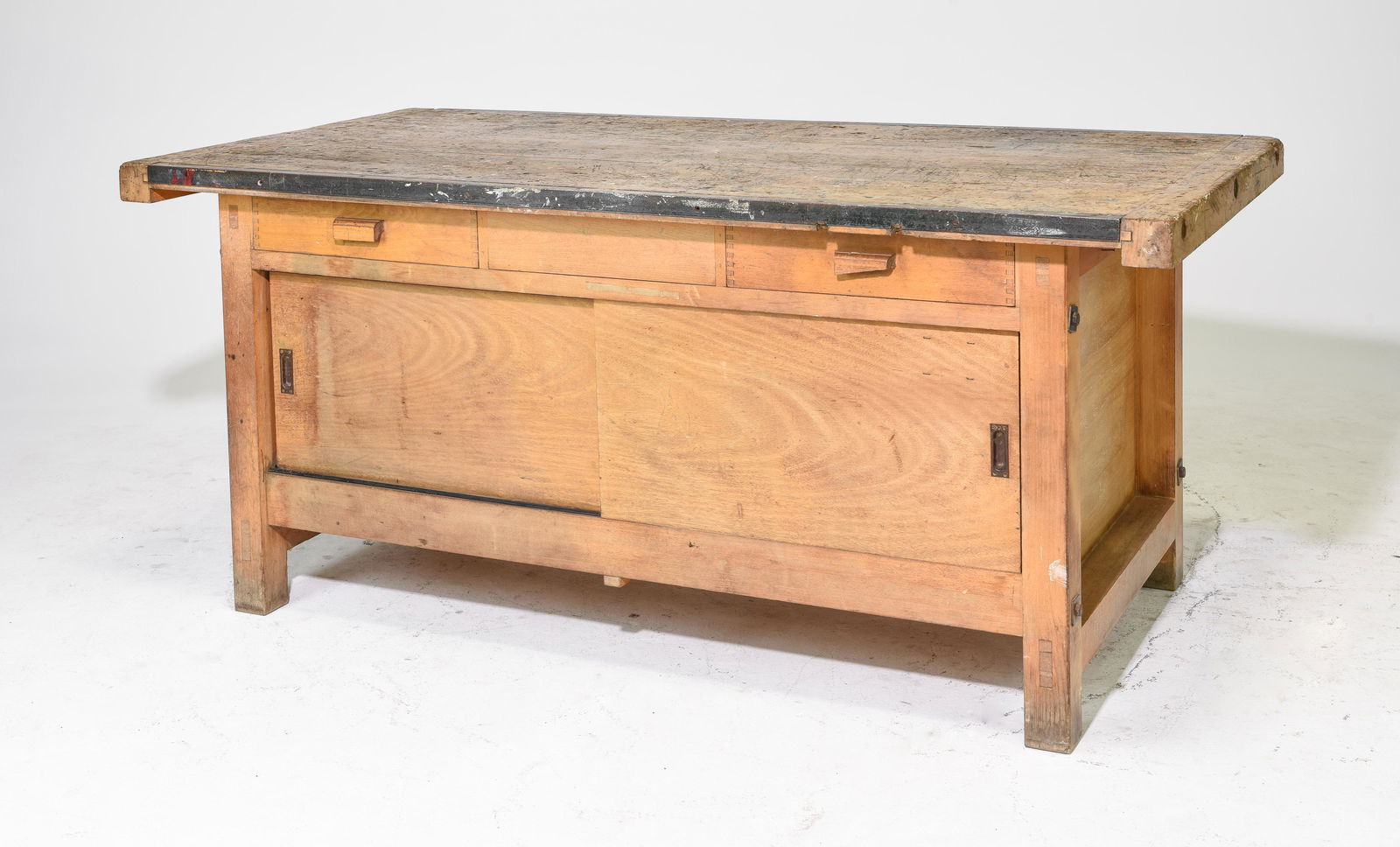 English Pine Large Work Table / Island (1 of 5)