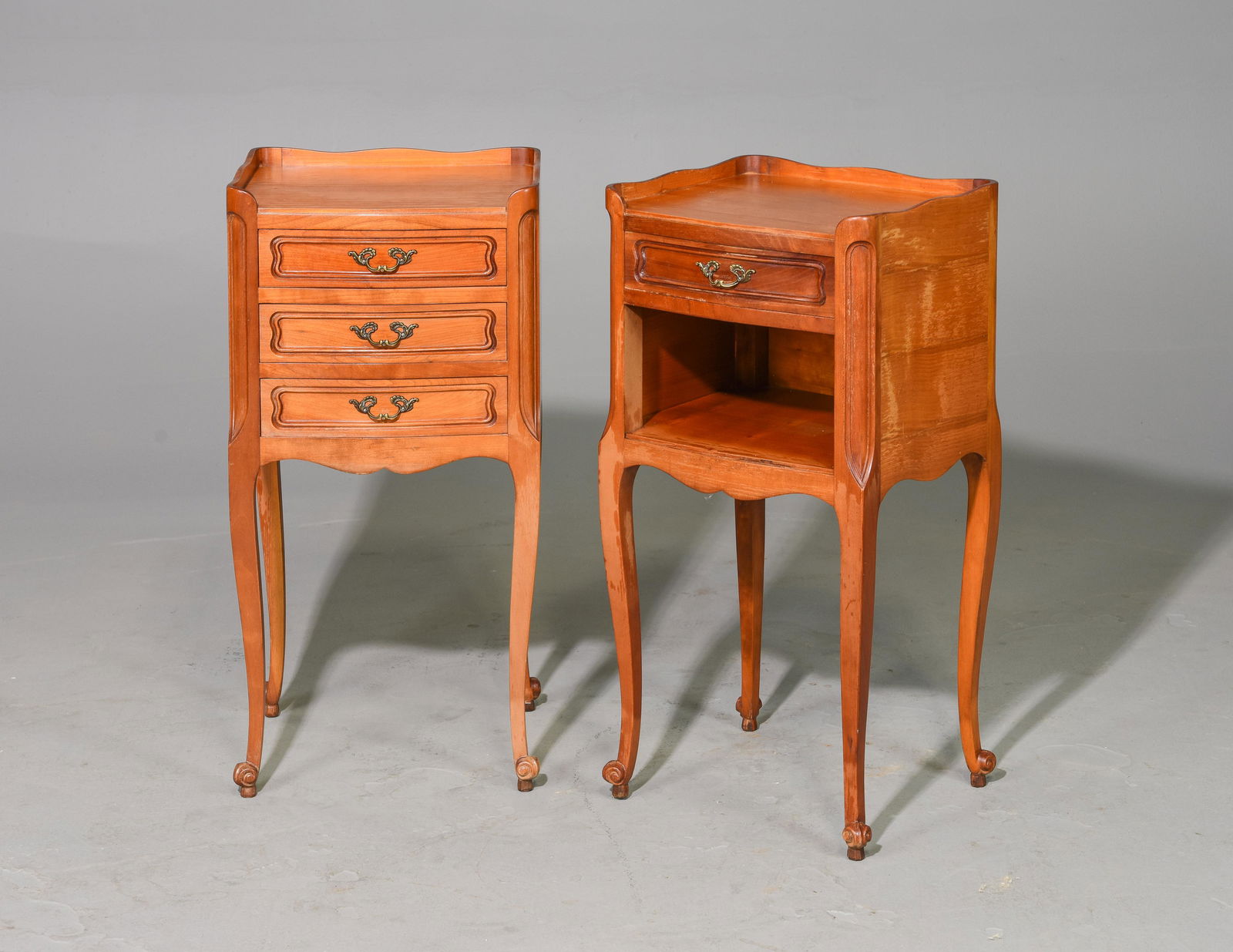 2 Louis XV Style Cherry Nightstands / Chests (1 of 4)