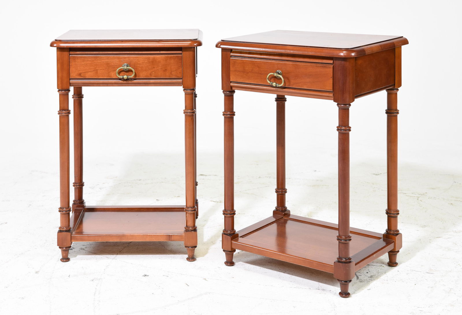 2 French Cherry Single Drawer Occasional Tables (1 of 4)
