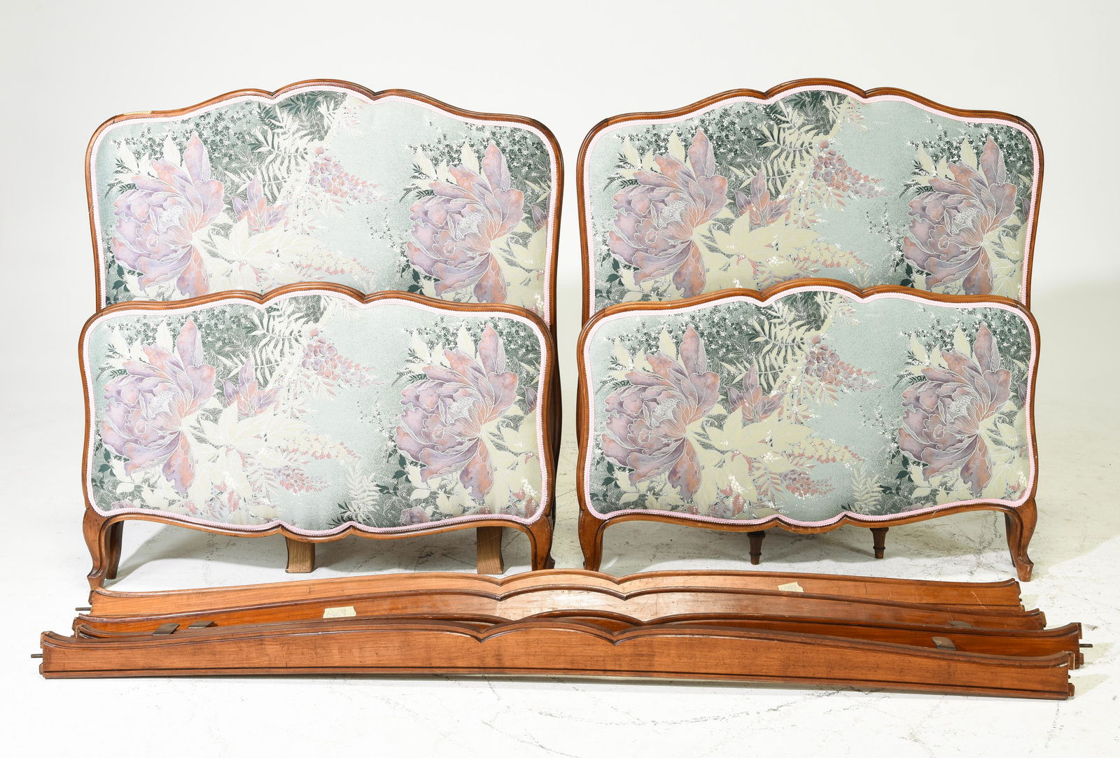 2 Louis XV Style Upholstered "Twin" Beds (1 of 2)