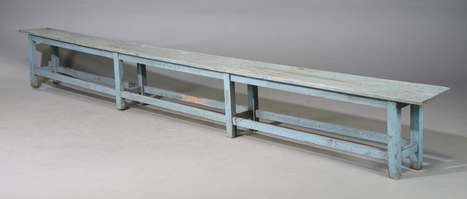 Long Rustic Painted Bench (1 of 4)