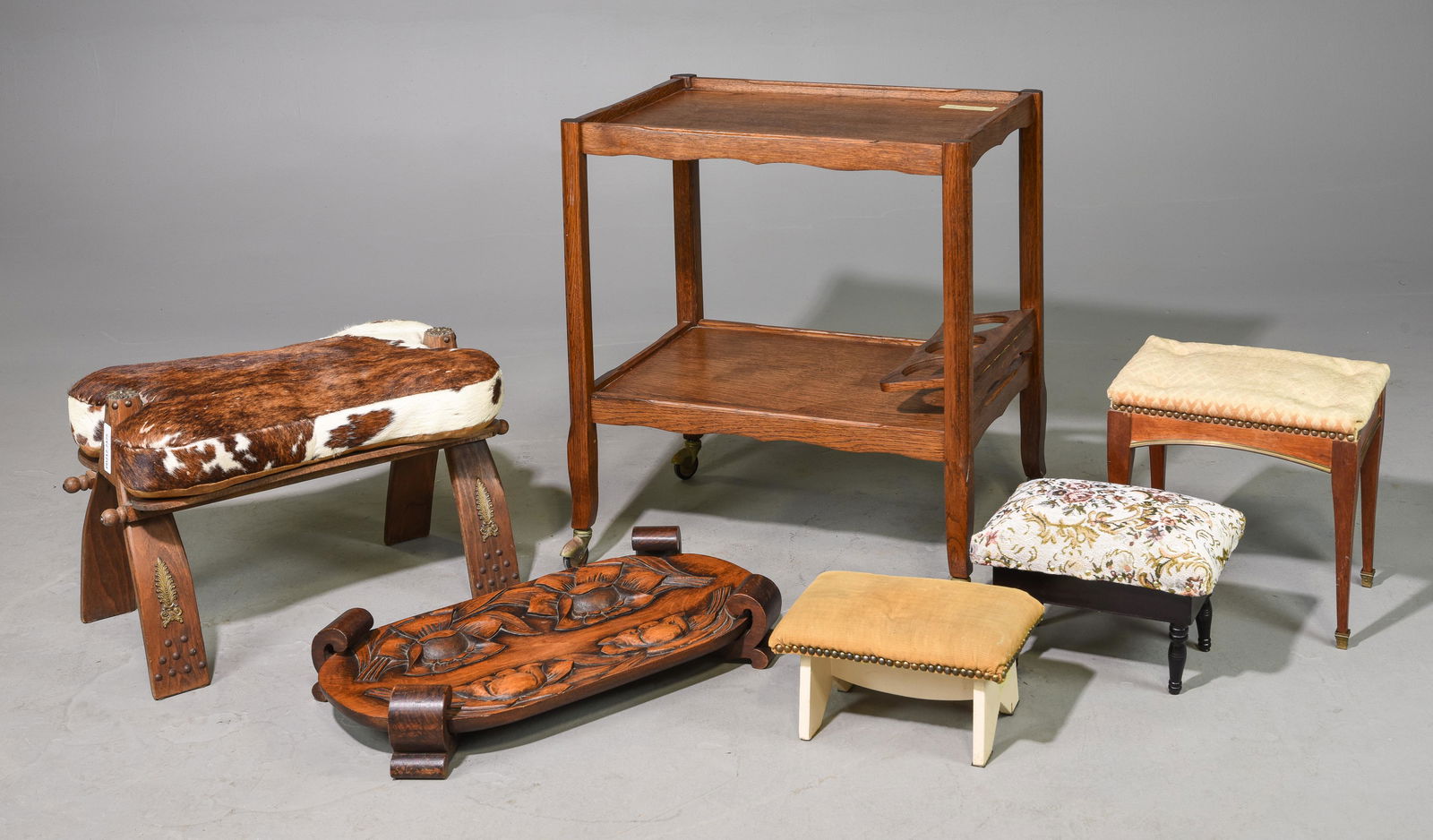 6pcs Assorted French Stools, Trolley, Etc. (1 of 4)