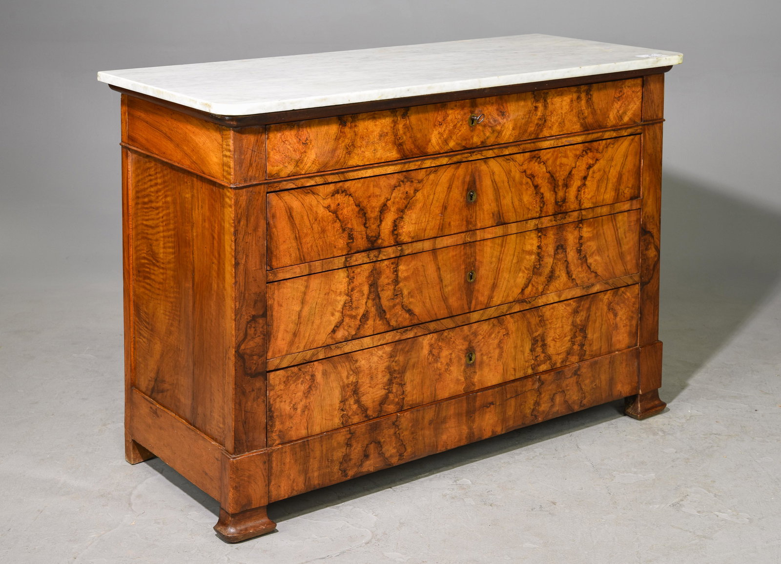Louis Philippe Style White Marble Top Commode #2 (1 of 6)