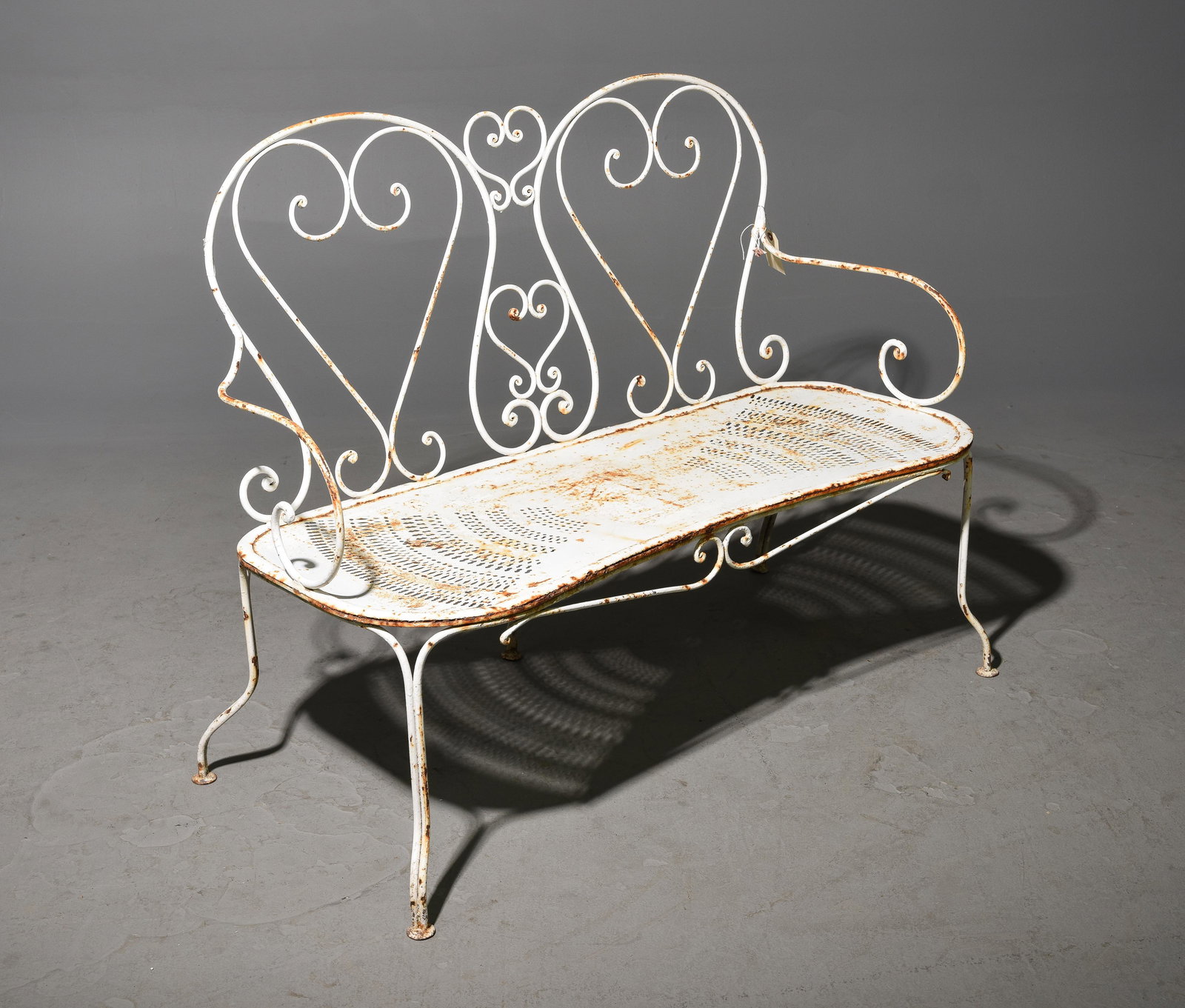 Painted Metal Garden Bench (1 of 4)