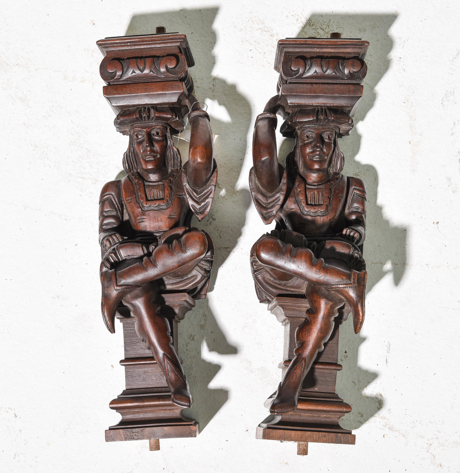 2 Renaissance Style Walnut Figures (1 of 4)