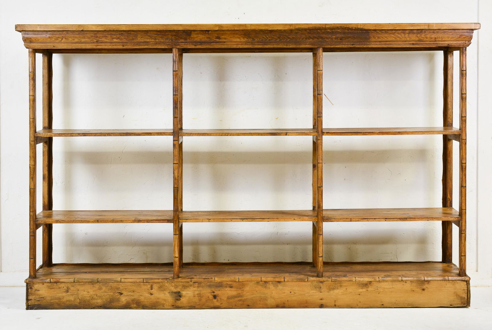 British Large Pine Open Display Shelf / Rack (1 of 7)