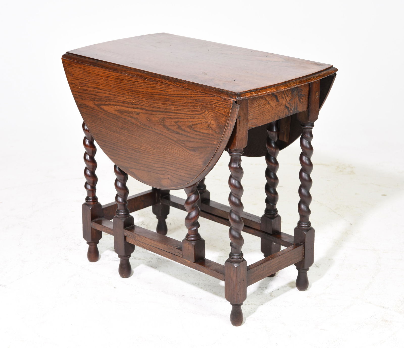 British Oak Barley Twist Drop Leaf Table #3 (1 of 2)