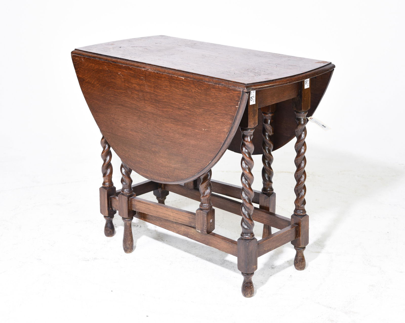 British Oak Barley Twist Drop Leaf Table #1 (1 of 2)