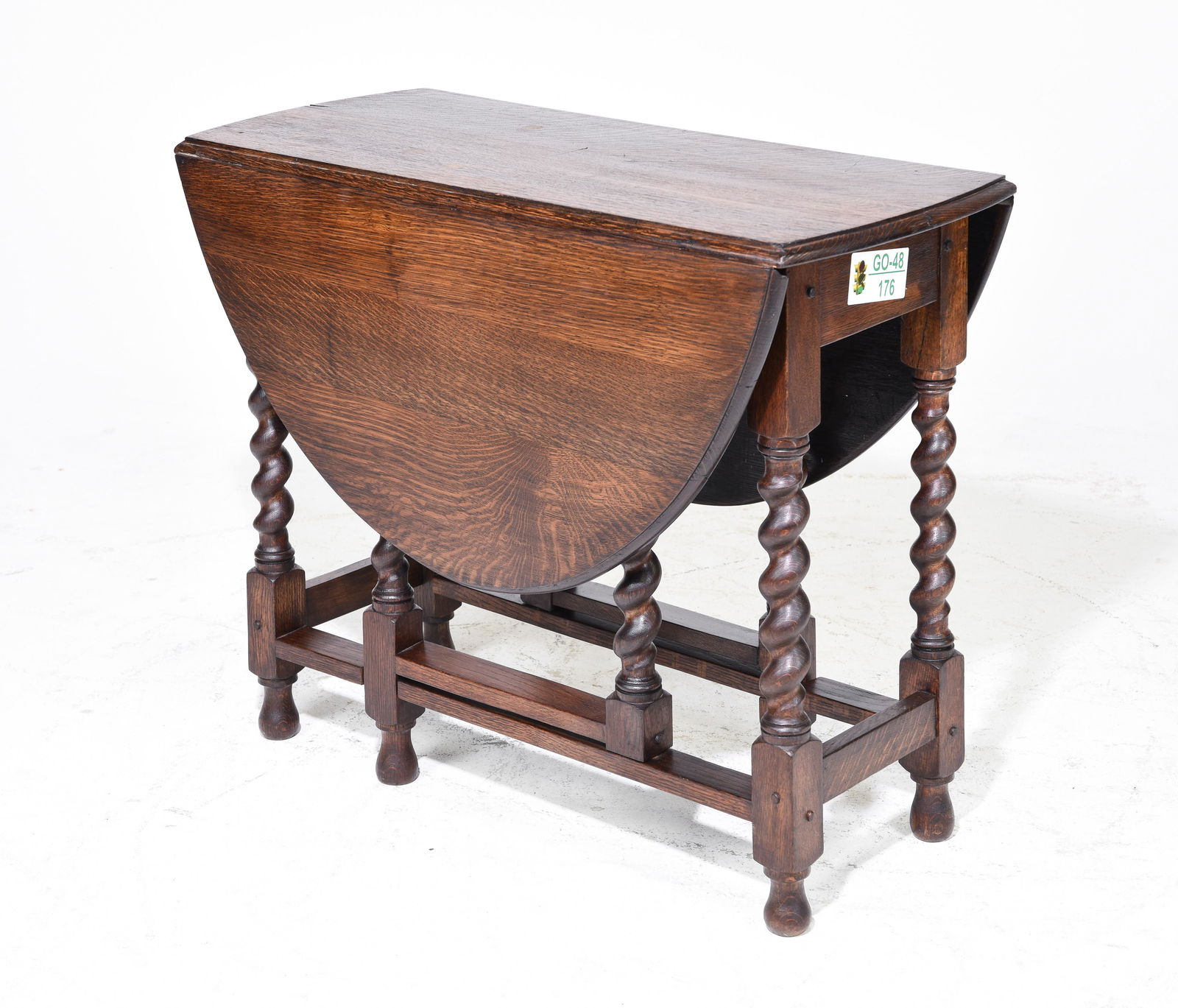 British Oak Barley Twist Drop Leaf Table #3 (1 of 3)