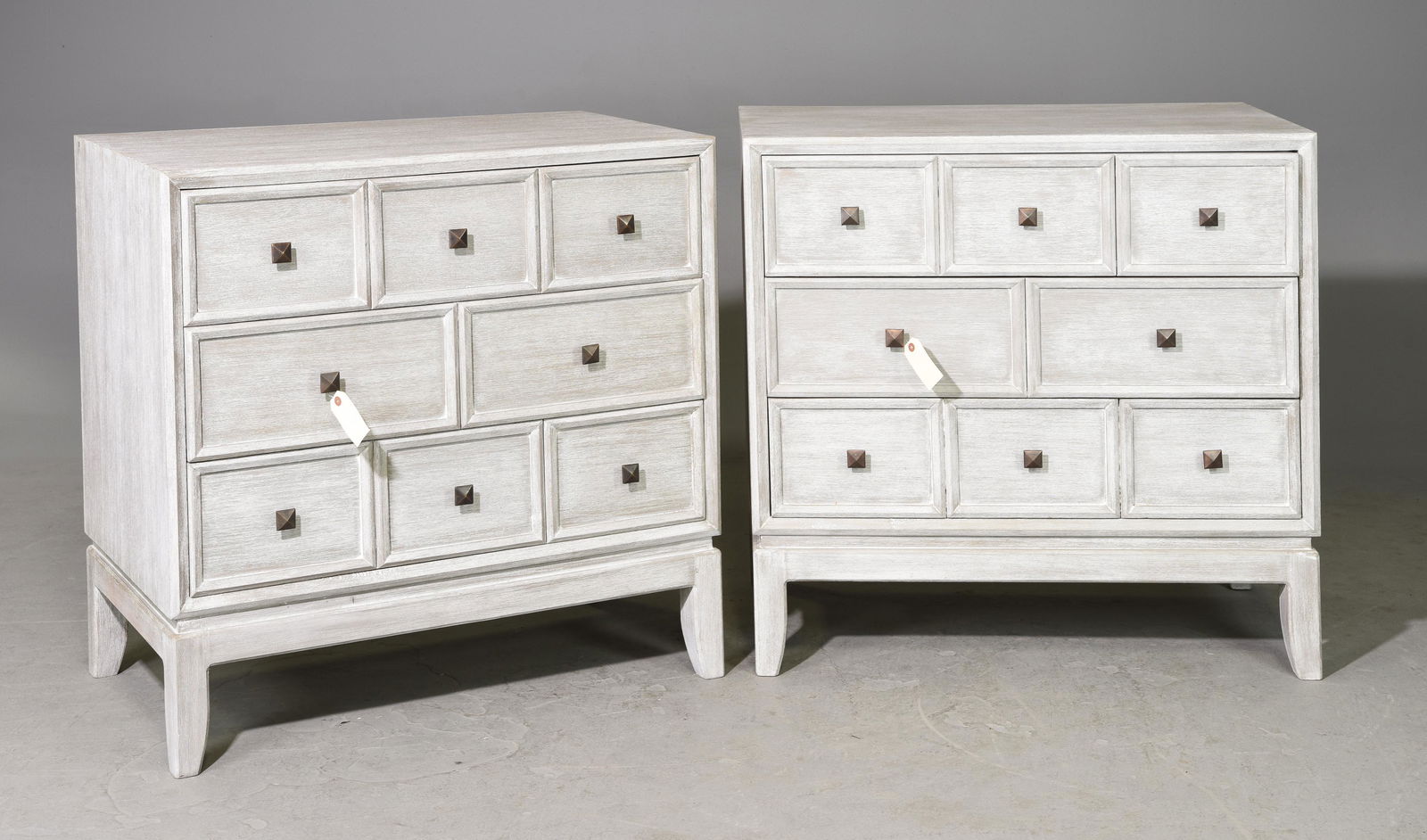 2 Painted Grey Chests / Commodes (1 of 4)