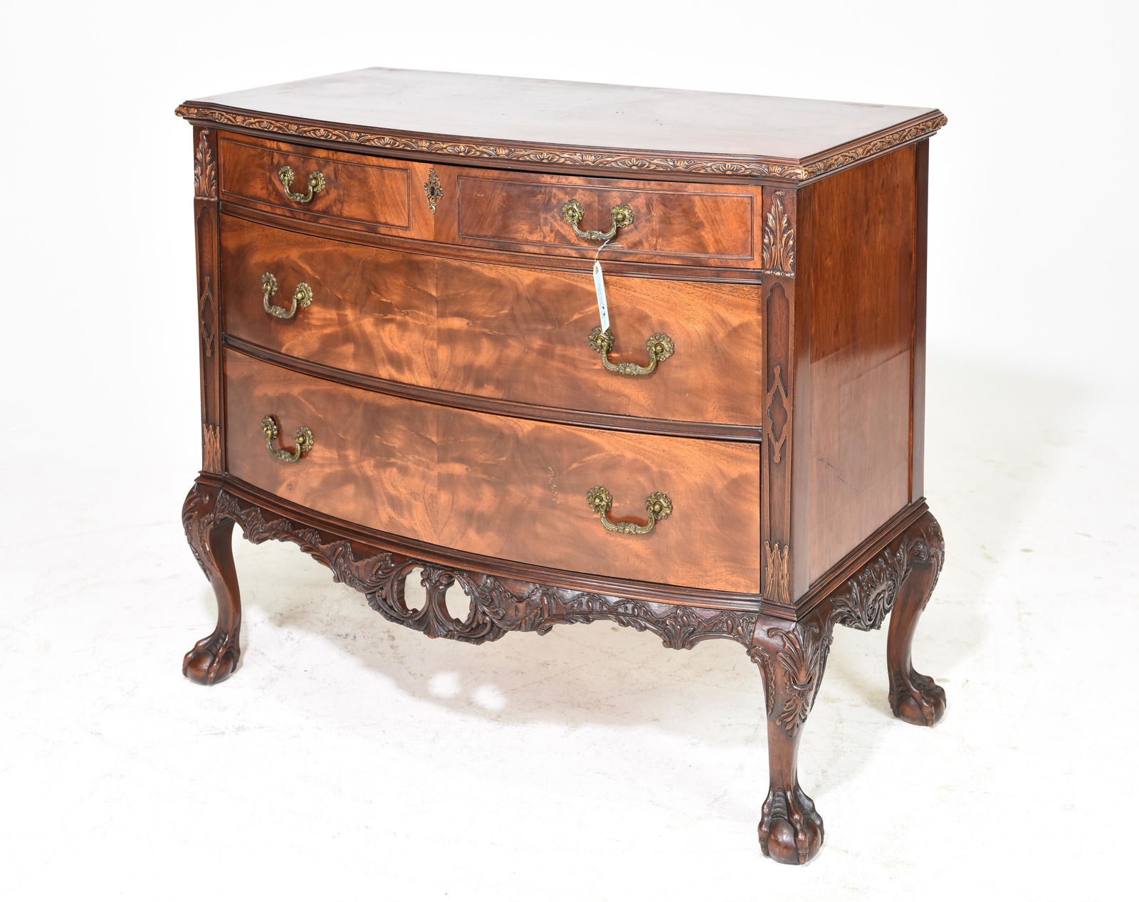 Mahogany Ball & Claw Foot Chest / Commode (1 of 6)