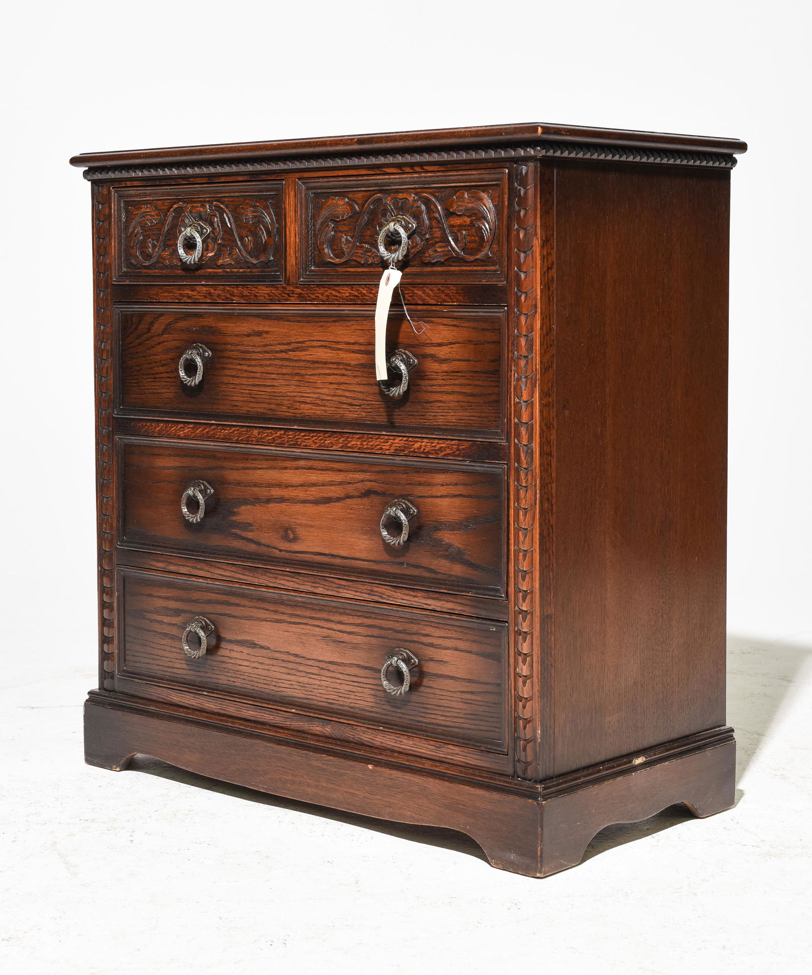 British Oak Occasional 5 Drawer Chest (1 of 3)