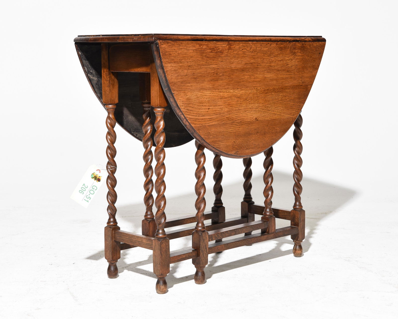 British Oak Barley Twist Drop Leaf Table #2 (1 of 5)