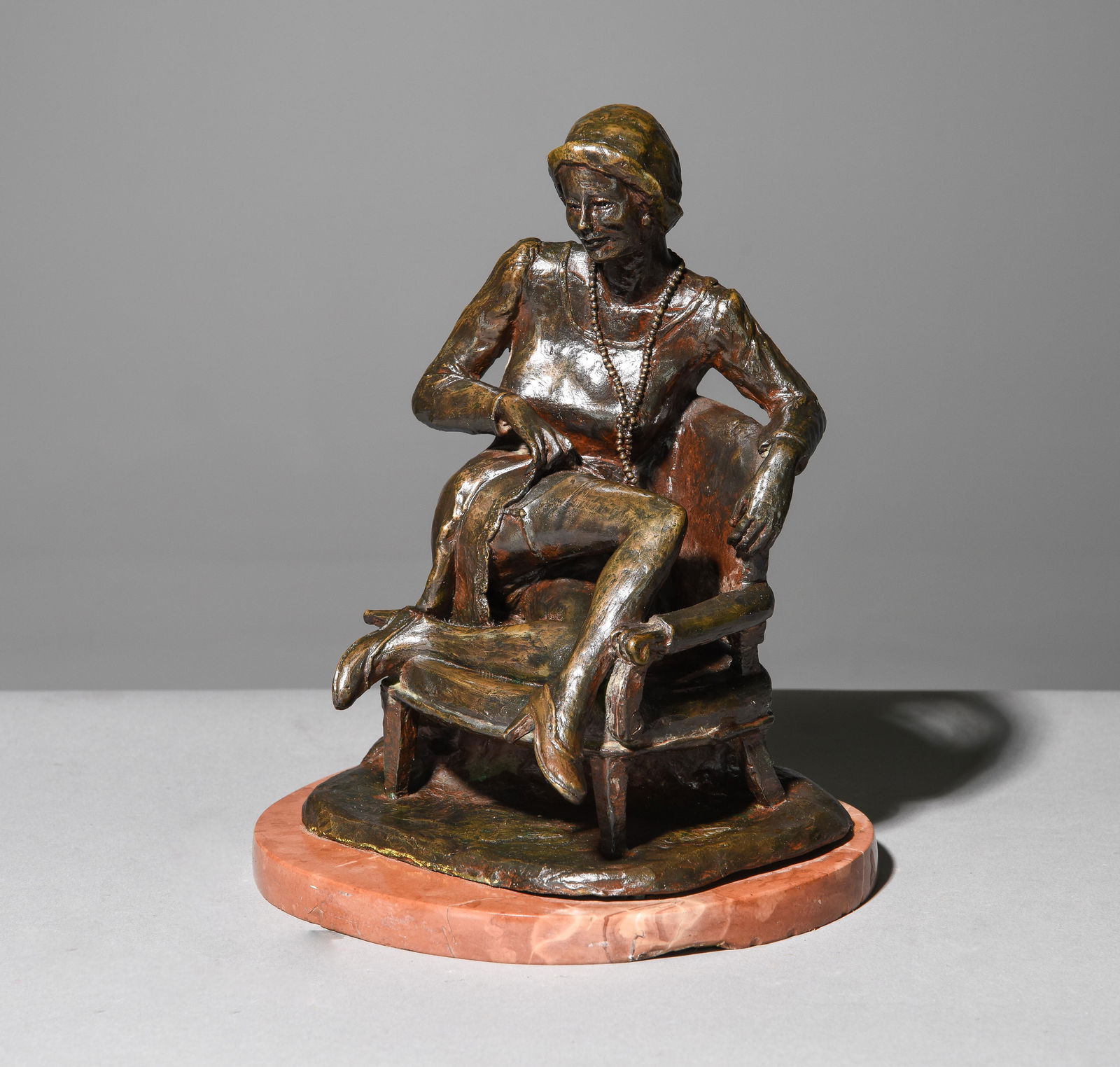 Bronze Woman Figure Signed David (1 of 5)