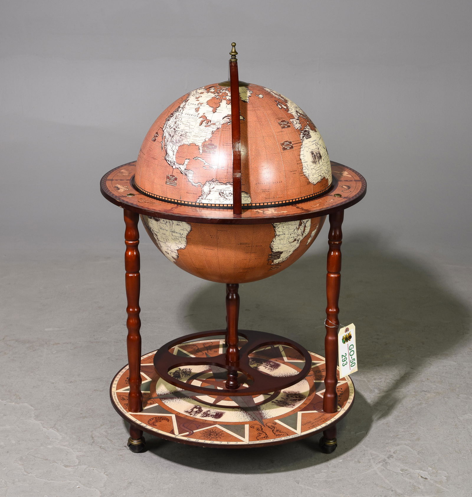 English Globe Bar / Cocktail Cart #1 (1 of 5)