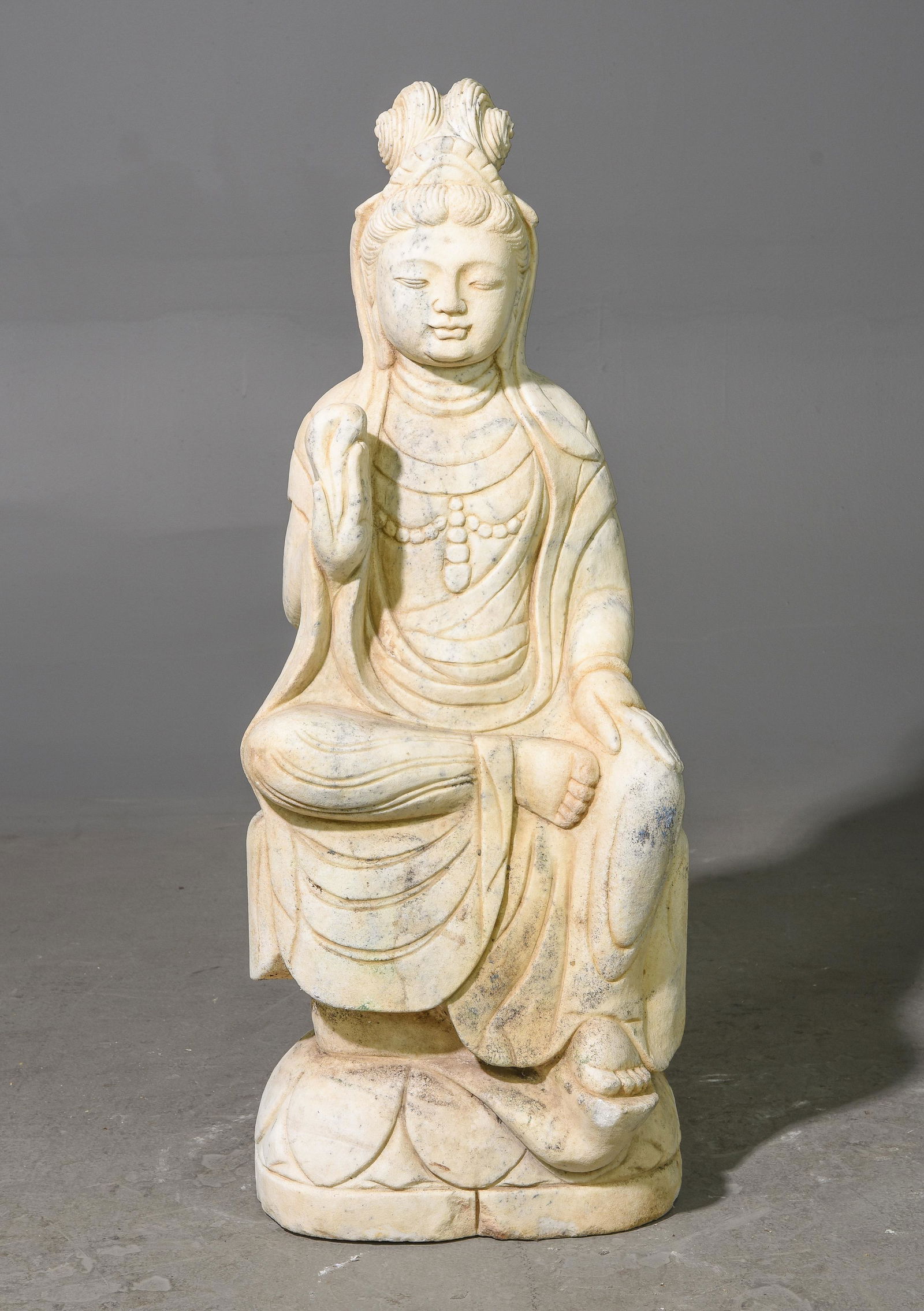 Thai Hand Carved Soapstone Seated Statue (1 of 6)