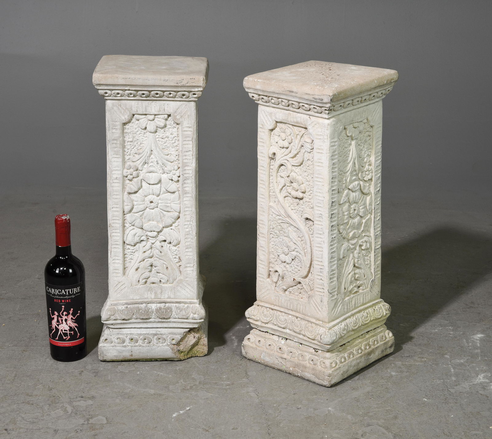 2 Cast Stone / Concrete Small Pedestals (1 of 4)