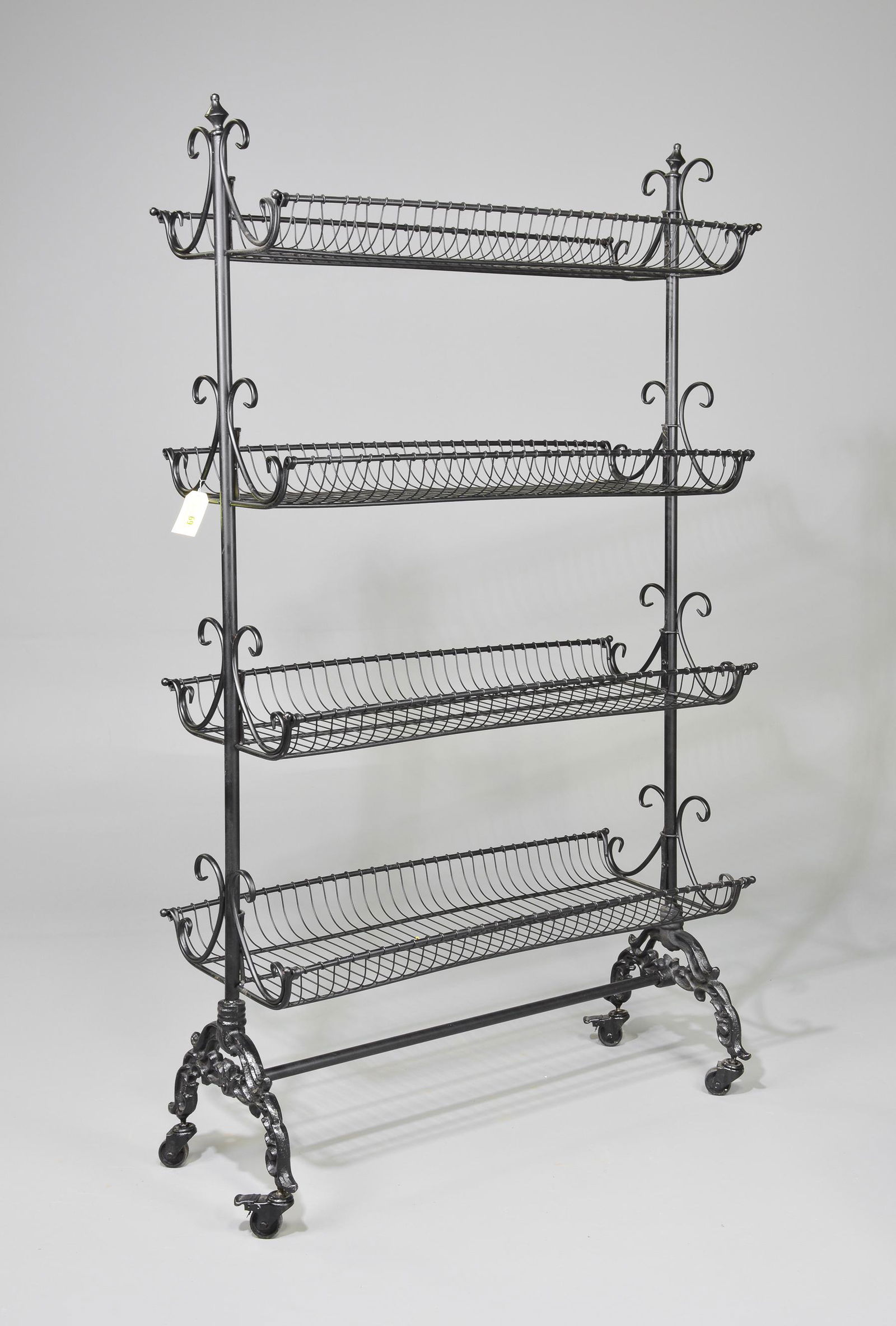 French Style 4 Tier Rolling Rack (1 of 3)