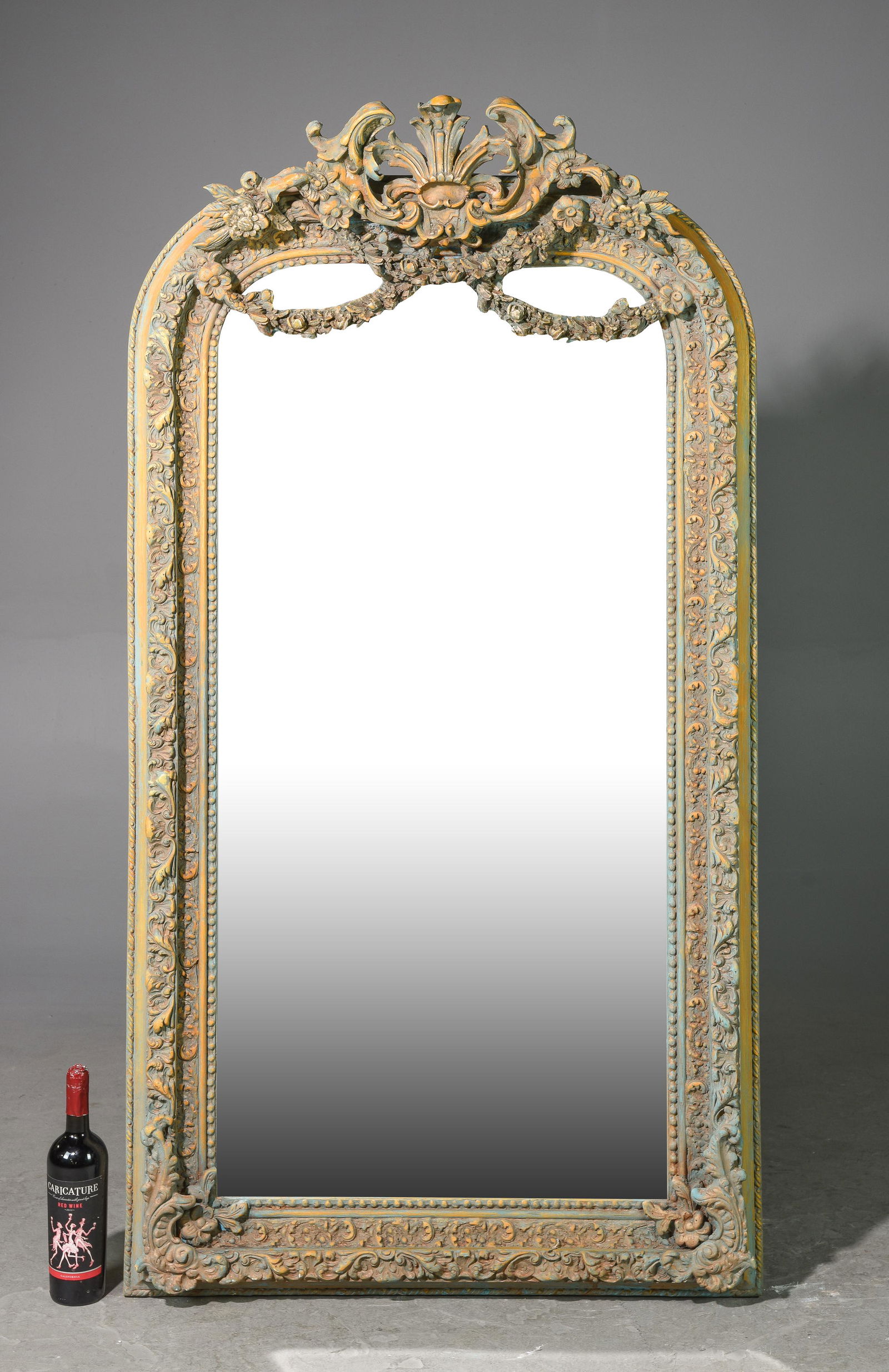 French Style Painted Framed Beveled Mirror (1 of 4)