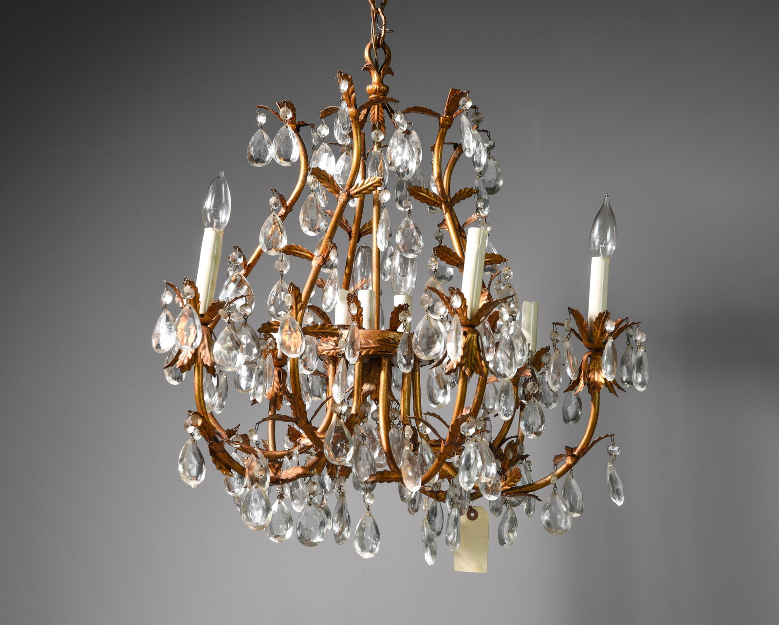 Louis XV Style Chandelier with Bronzed Finish: Louis XV Style Chandelier with Bronzed Finish - 23 in tall x 25 inch diameter - This lot is sold for decorative purposes only, if you plan to use this item please have it inspected by a qualified elec