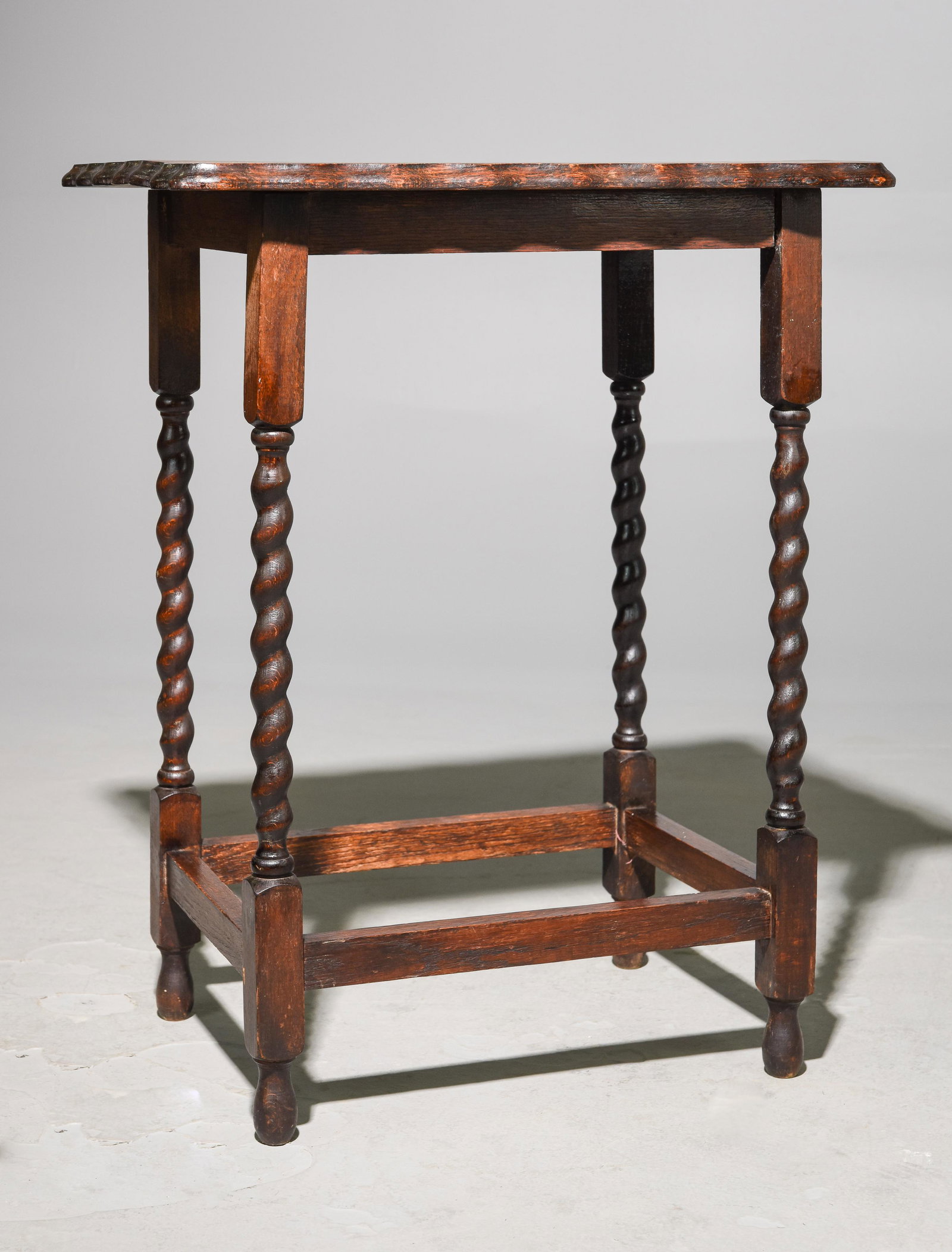 British Oak Barley Twist Occasional Table #2: British Oak Barley Twist Occasional Table - 28.5 in tall x 23 x 16