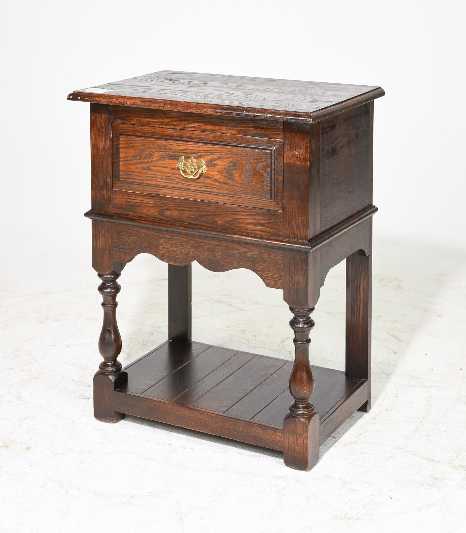 English Oak Single Drawer Occasional Table (1 of 3)