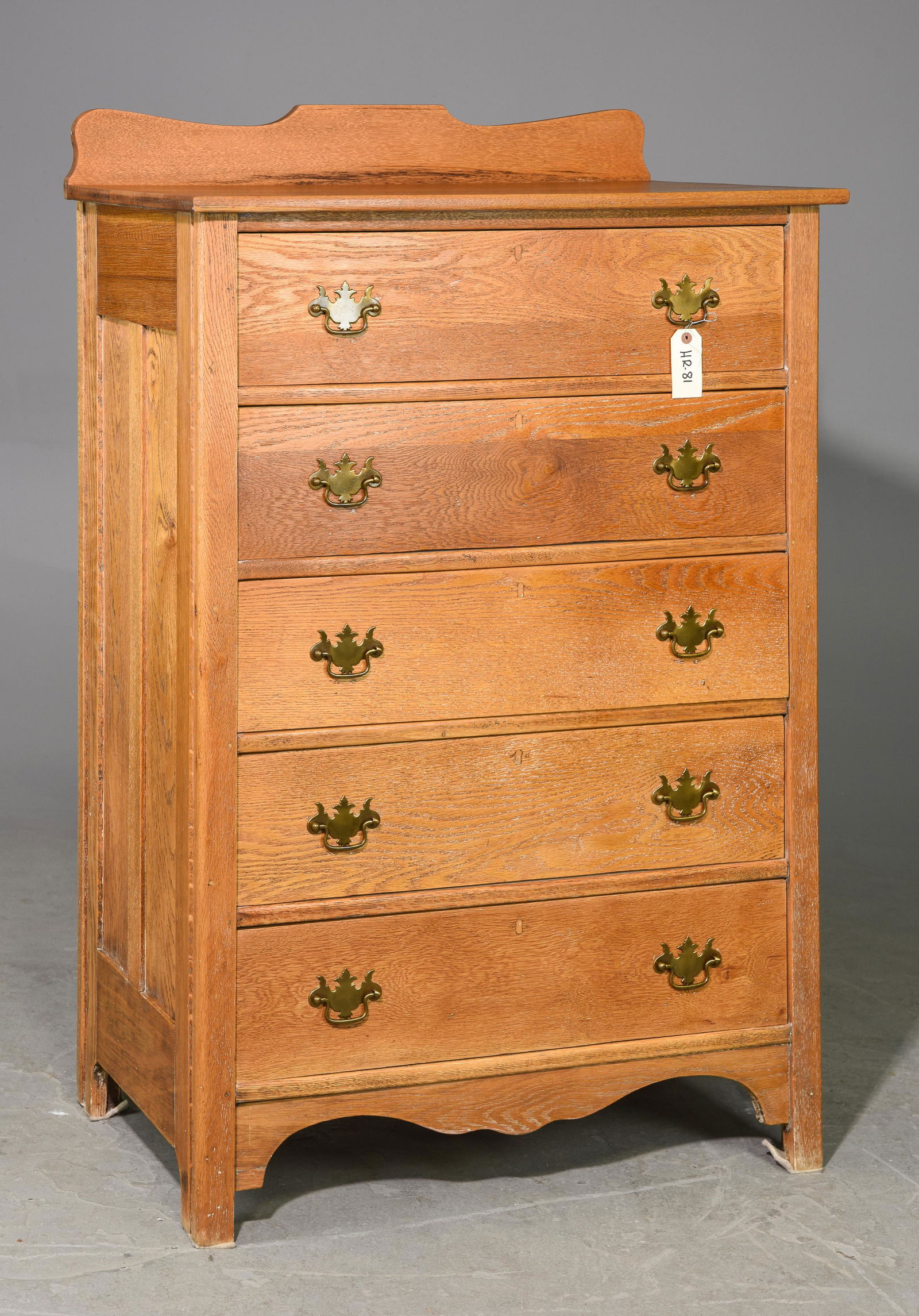 American Oak 5 Drawer Chest (1 of 2)