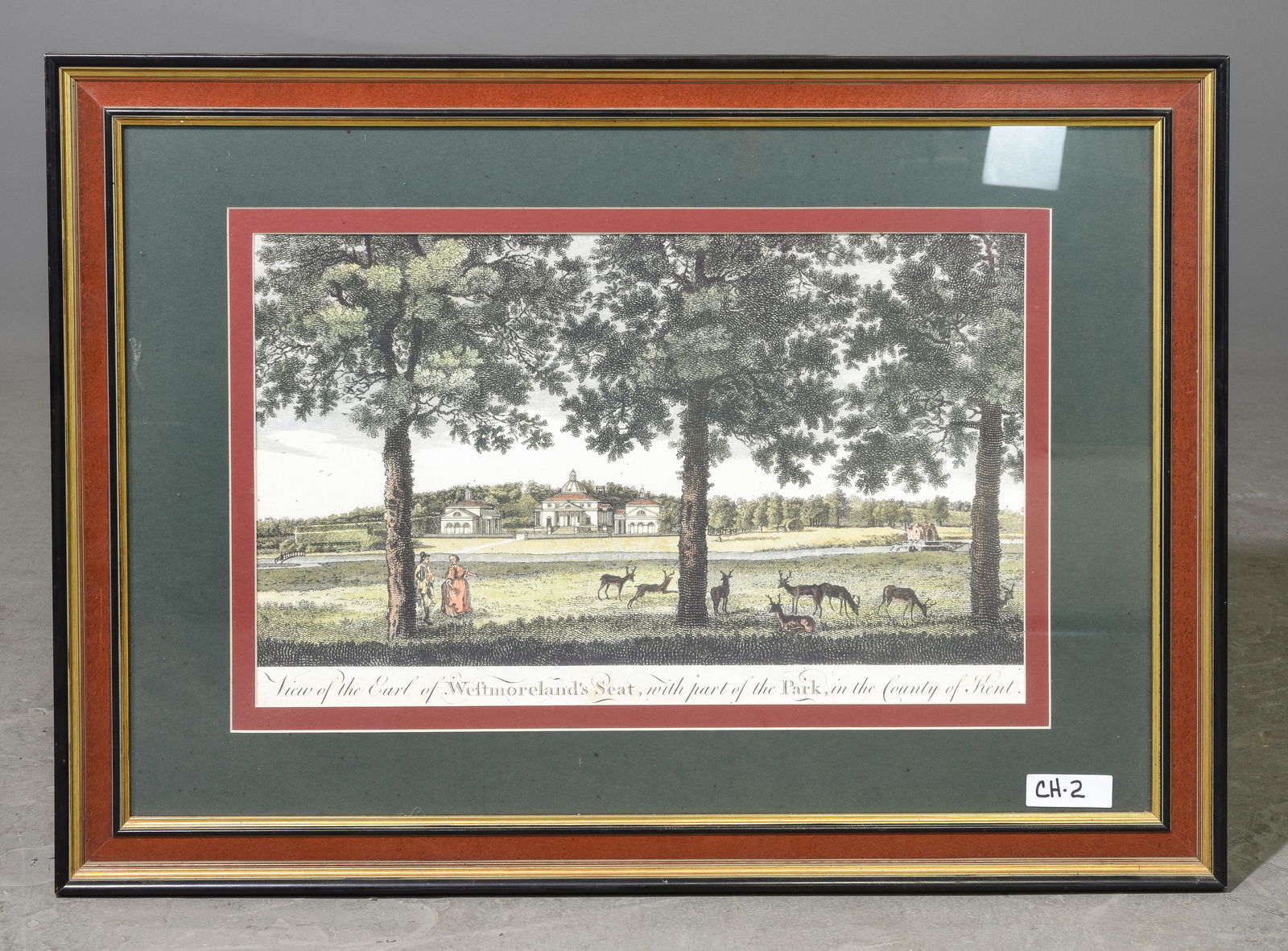 Framed Double Matted Lithograph - Earl of Weftmorelands (1 of 3)