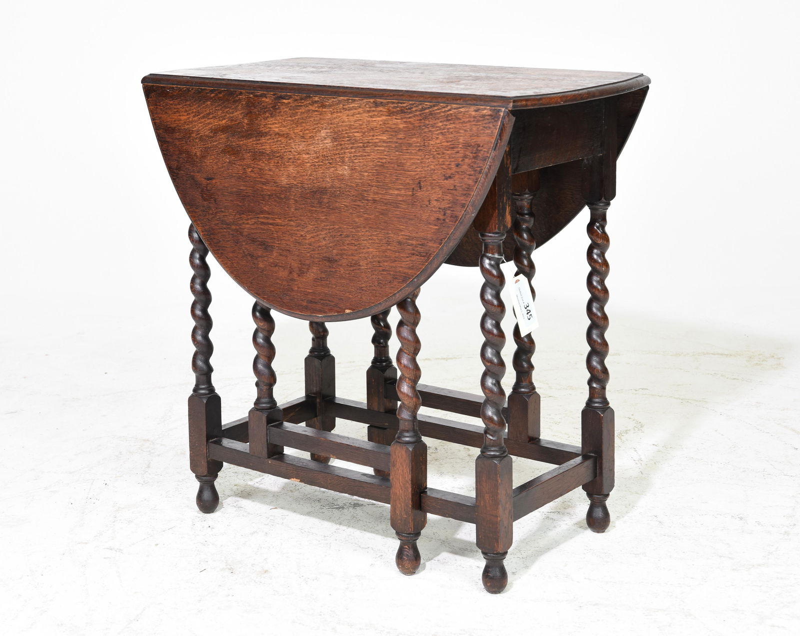 British Oak Barley Twist Drop Leaf Table #1 (1 of 4)