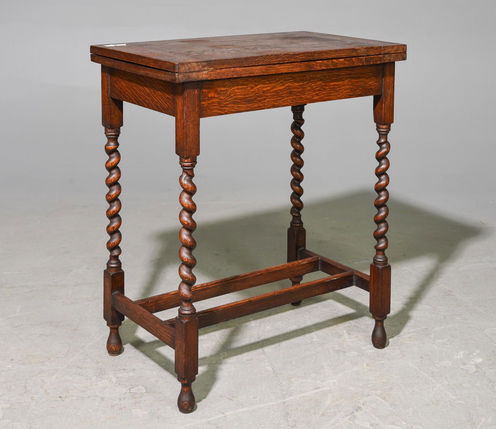 British Oak Flip Top Game / Card Table (1 of 4)