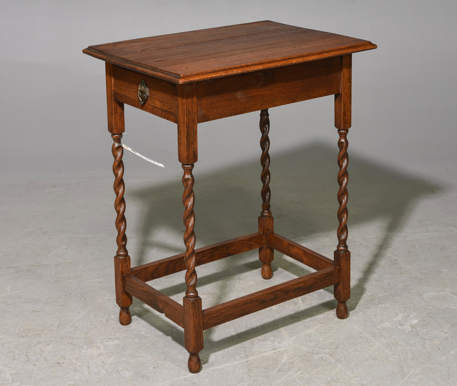 British Oak Barley Twist Occasional Table: British Oak Barley Twist Occasional Table - 30 in tall x 24 x 18